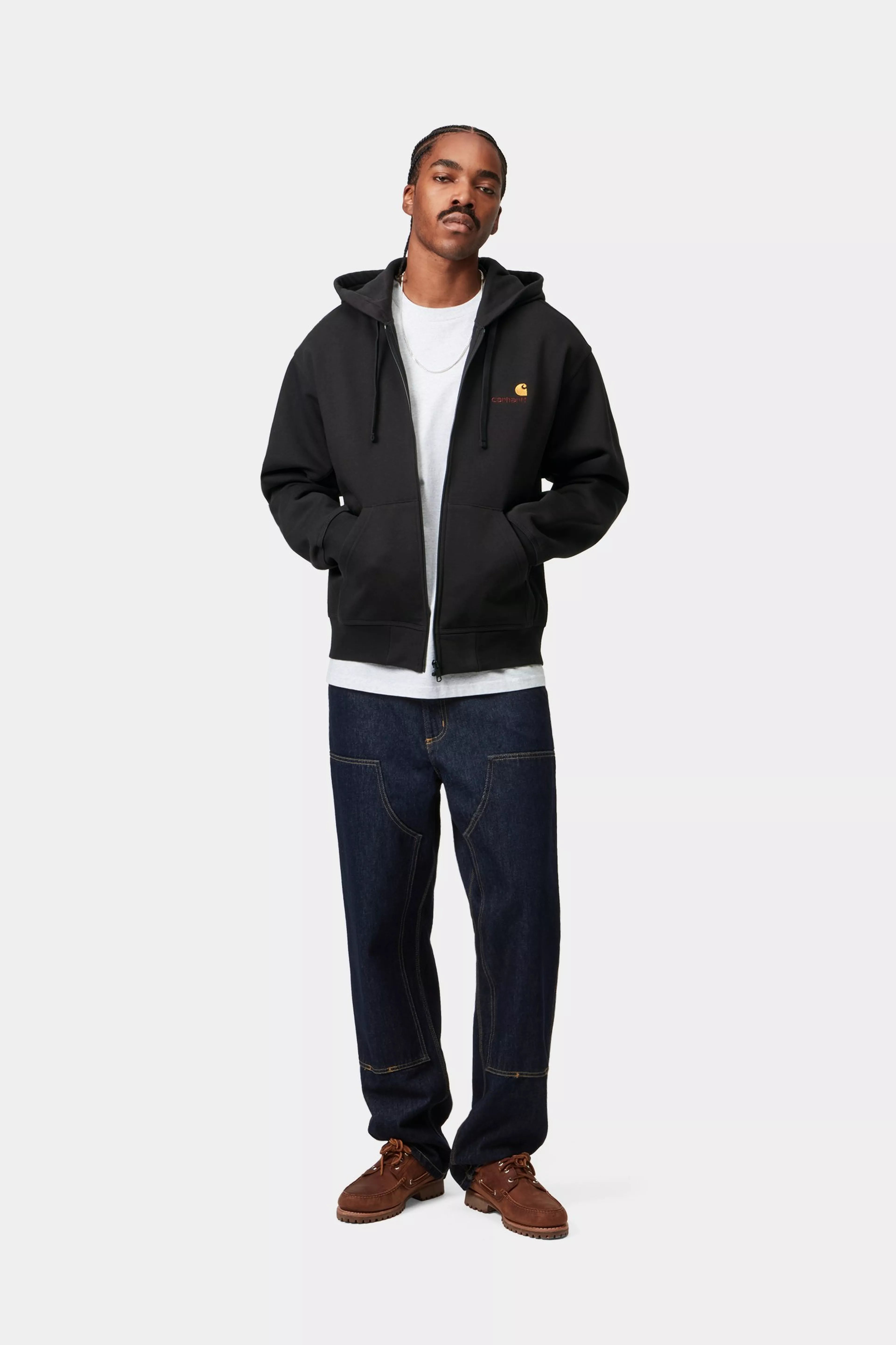 Hooded American Script Jacket - Black 5
