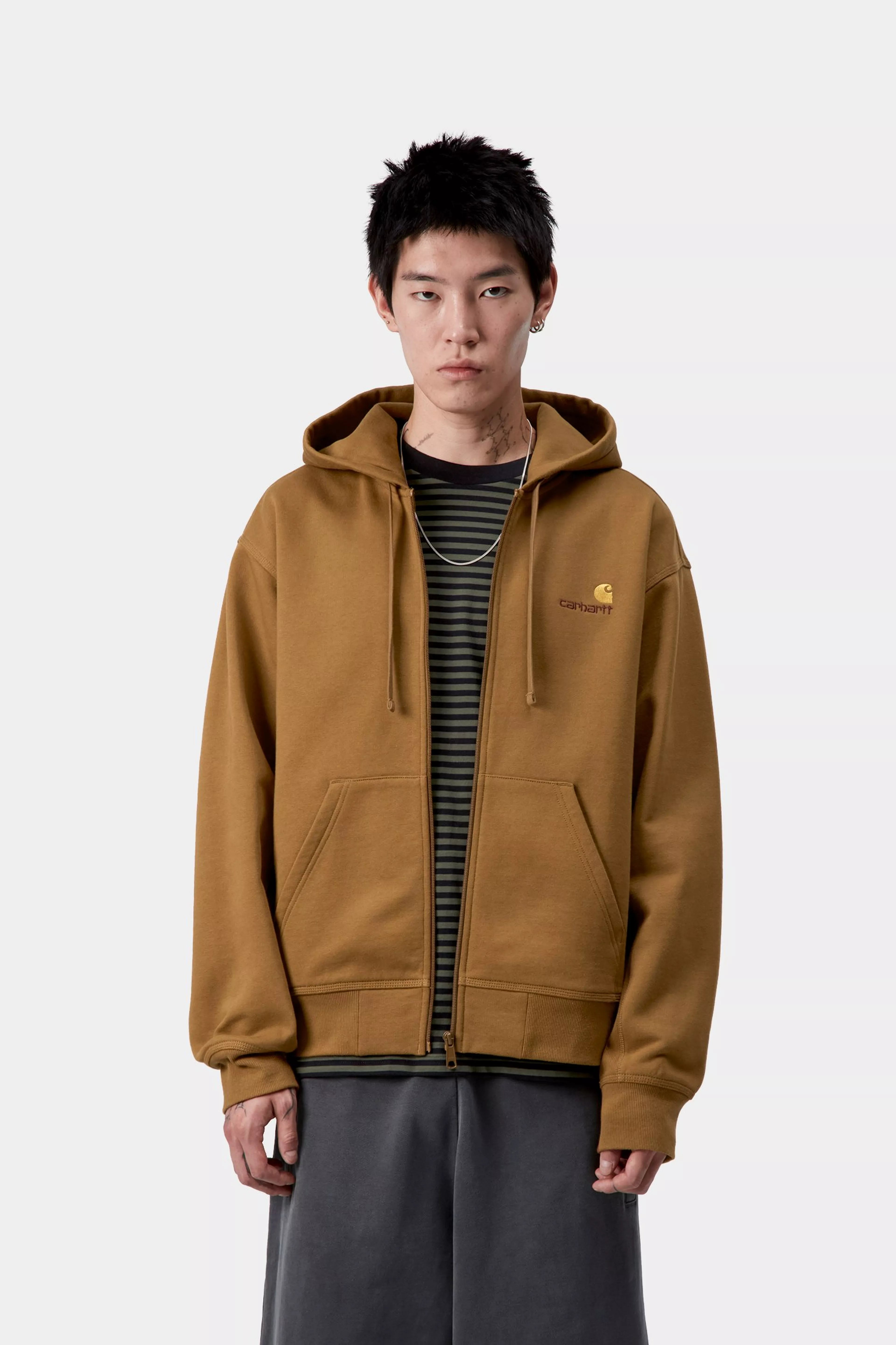 HOODED AMERICAN SCRIPT JACKET - Hamilton Brown