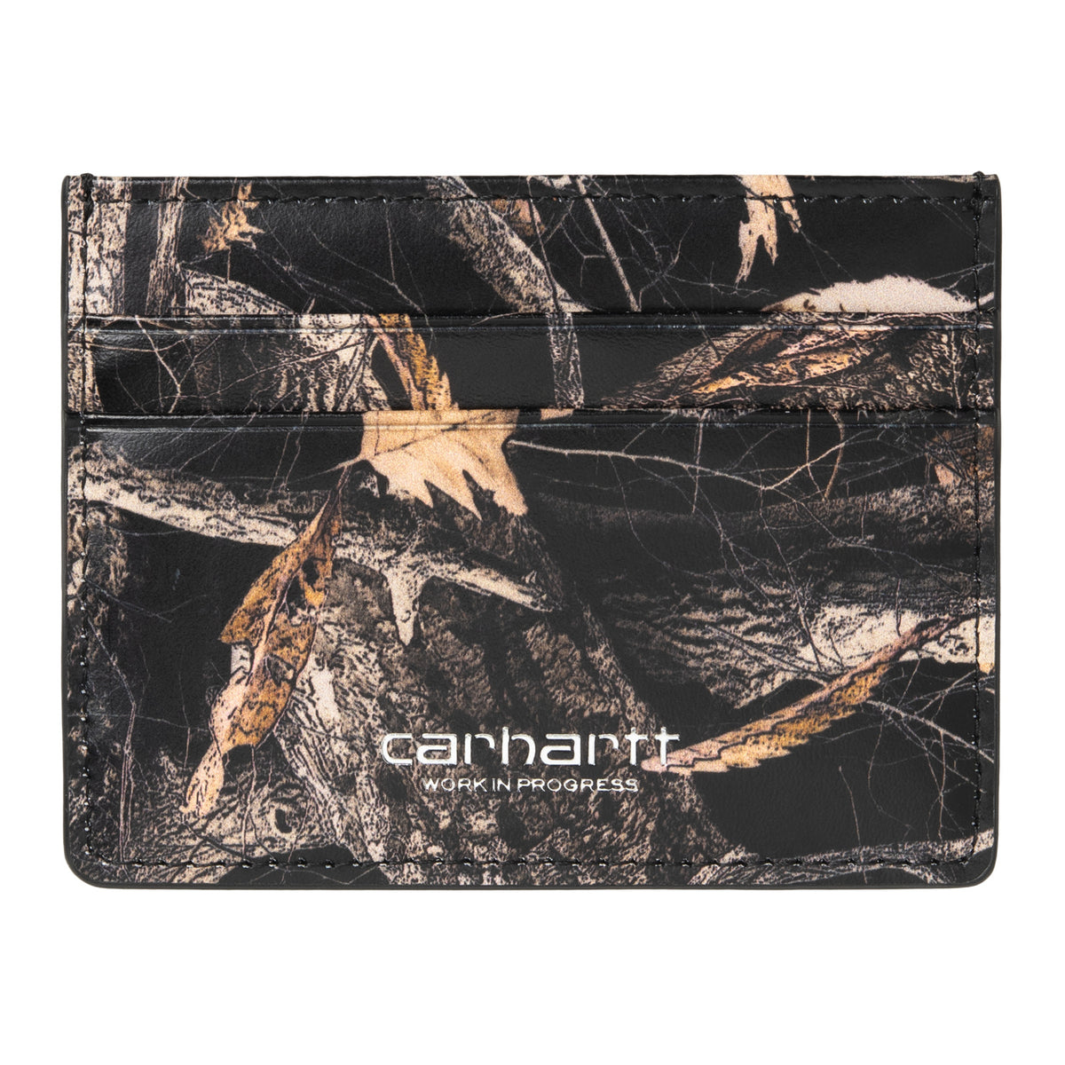 Vegas Cardholder - Camo Feather Tree, Black / Silver