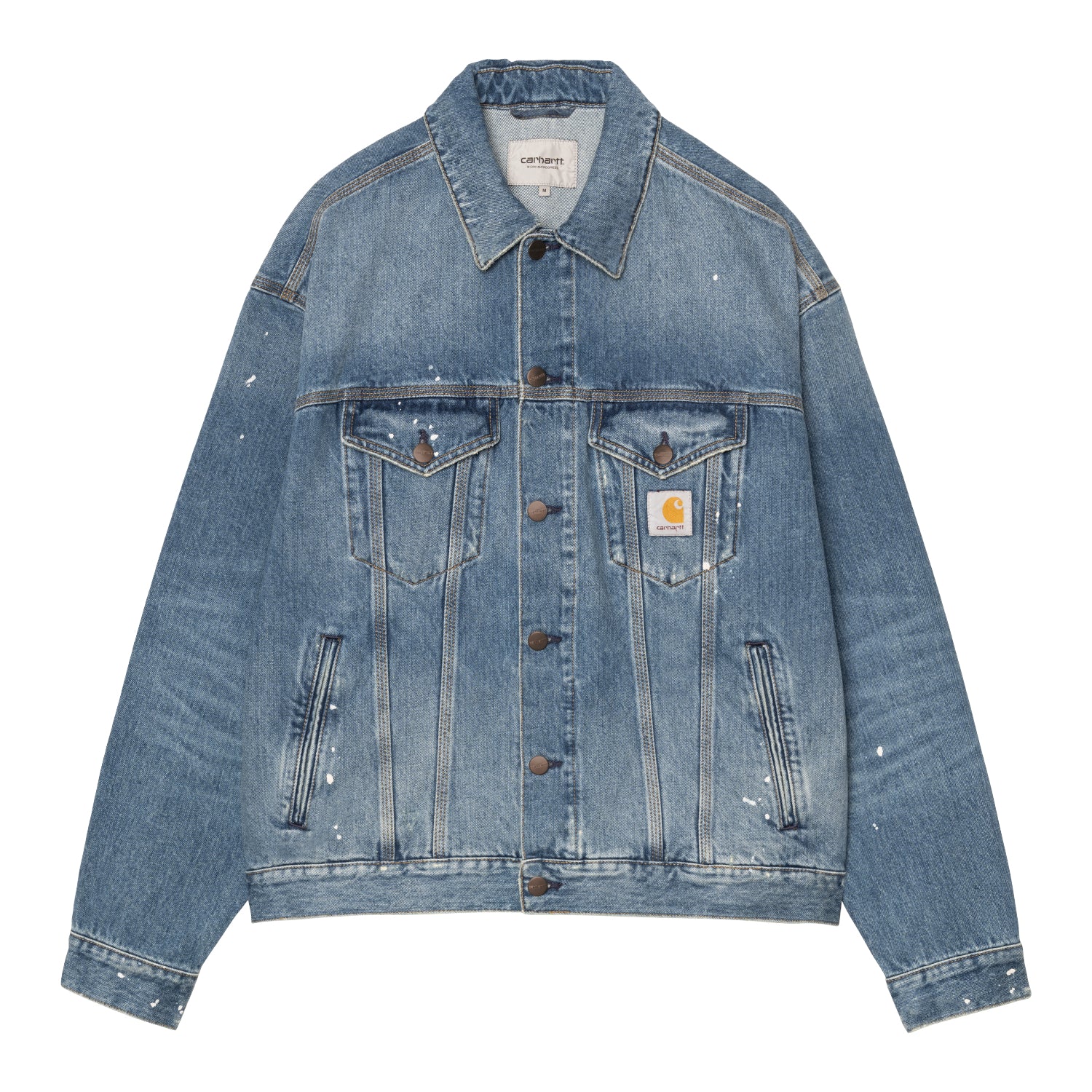 Helston Jacket - Blue, Destroy wash, splatter