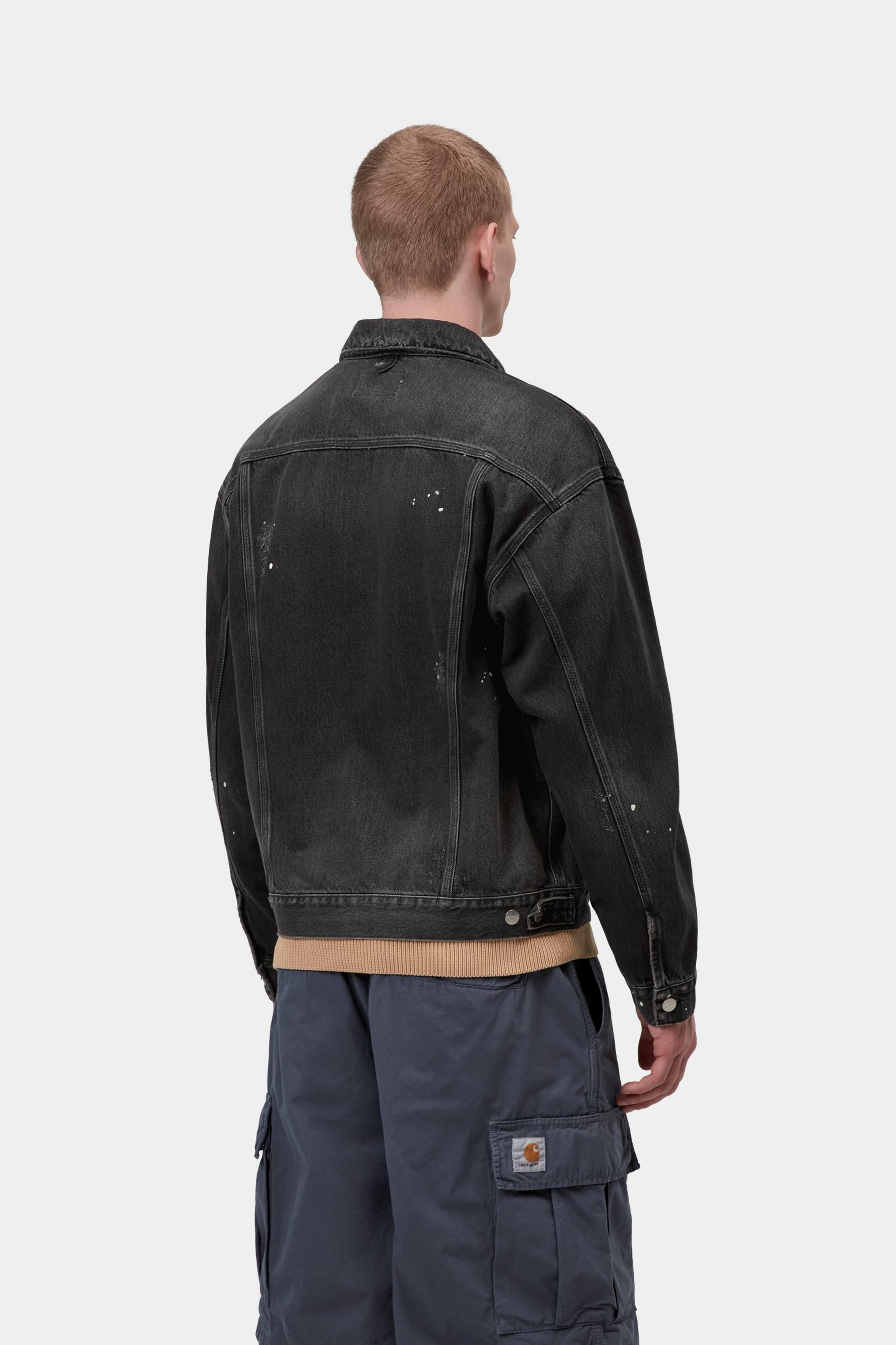 Helston Jacket - Black, Destroy wash, splatter