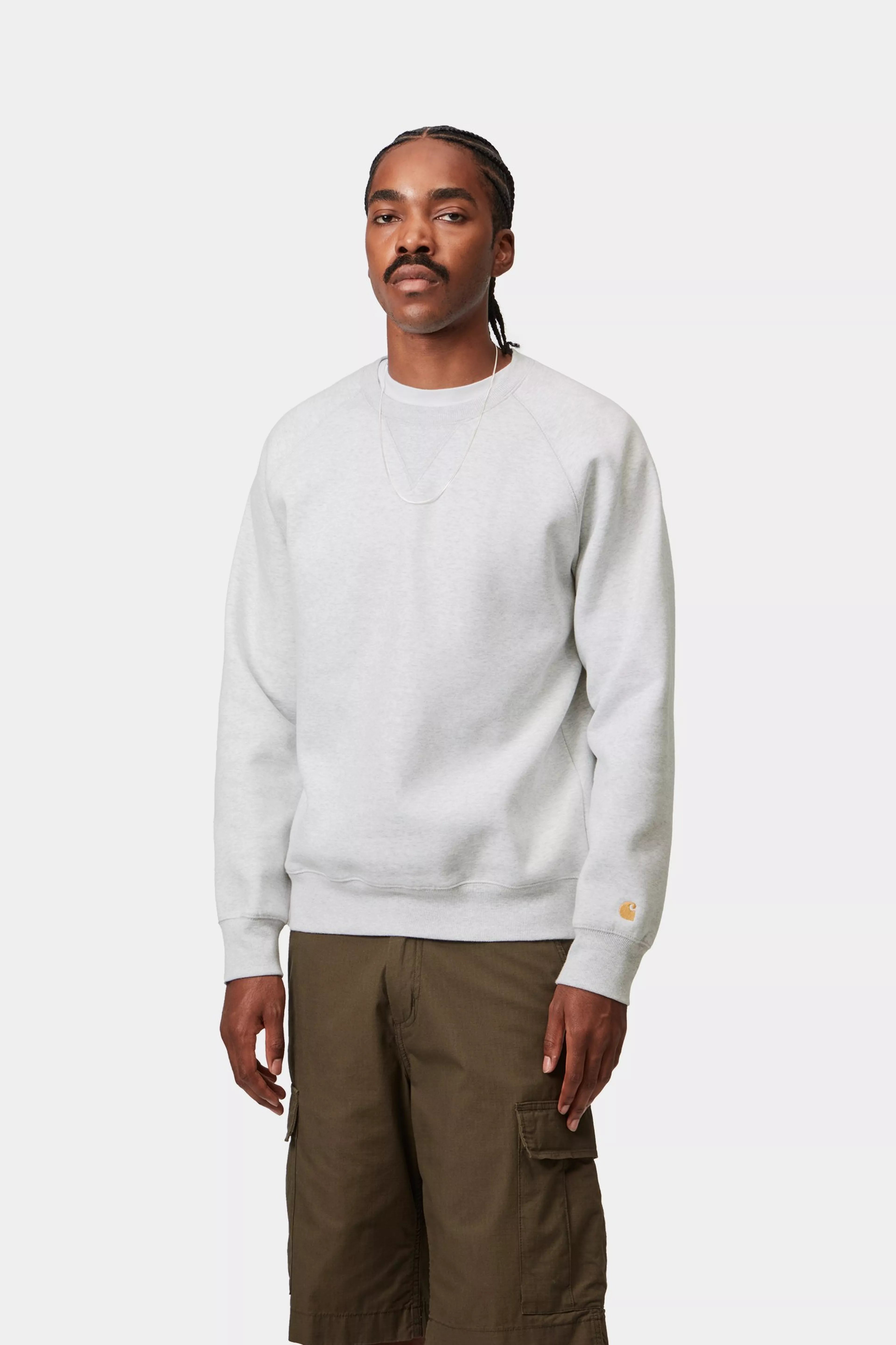 Chase Sweat - Ash Heather / Gold 2