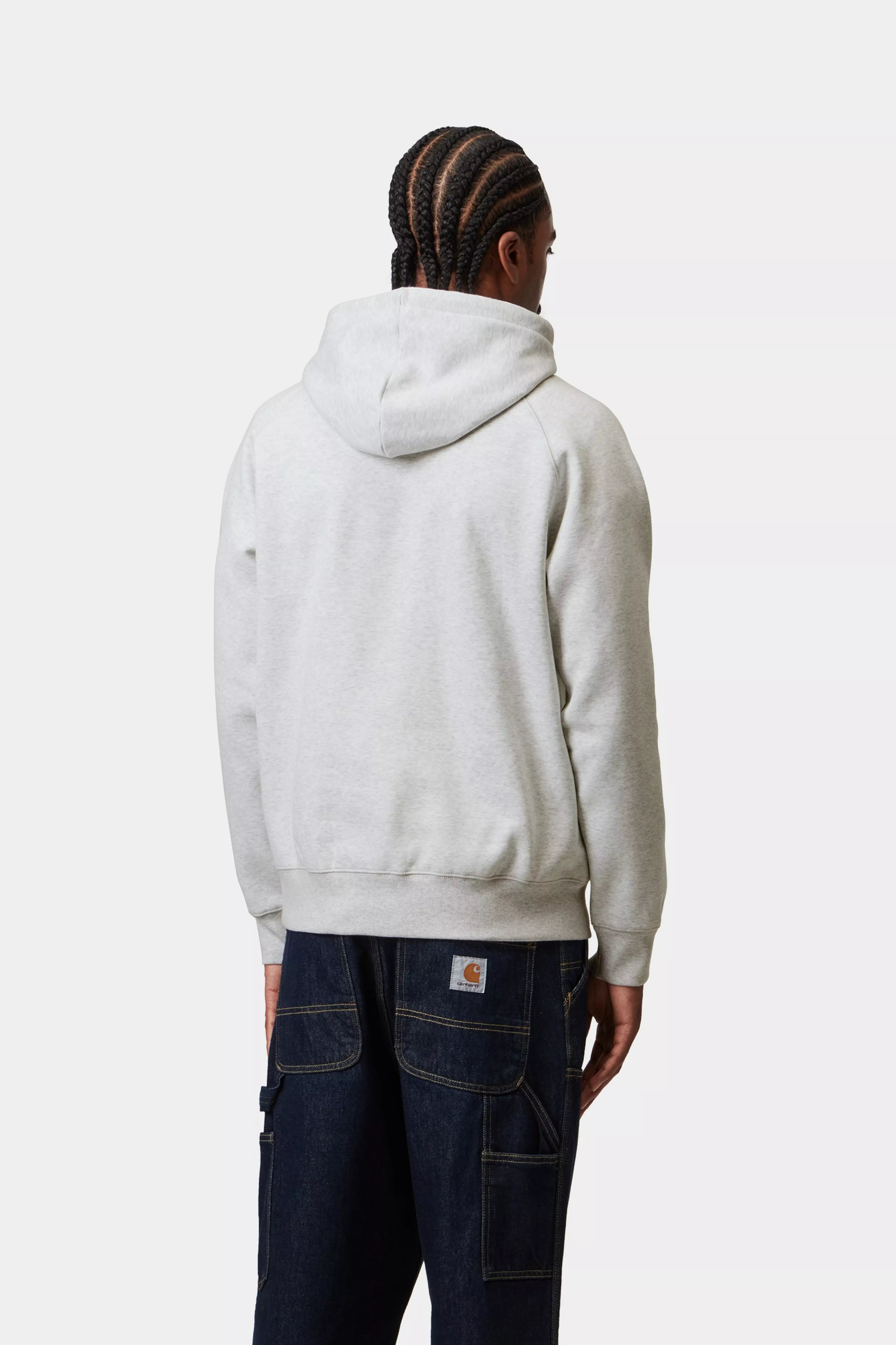 HOODED CHASE SWEAT - Ash Heather / Gold