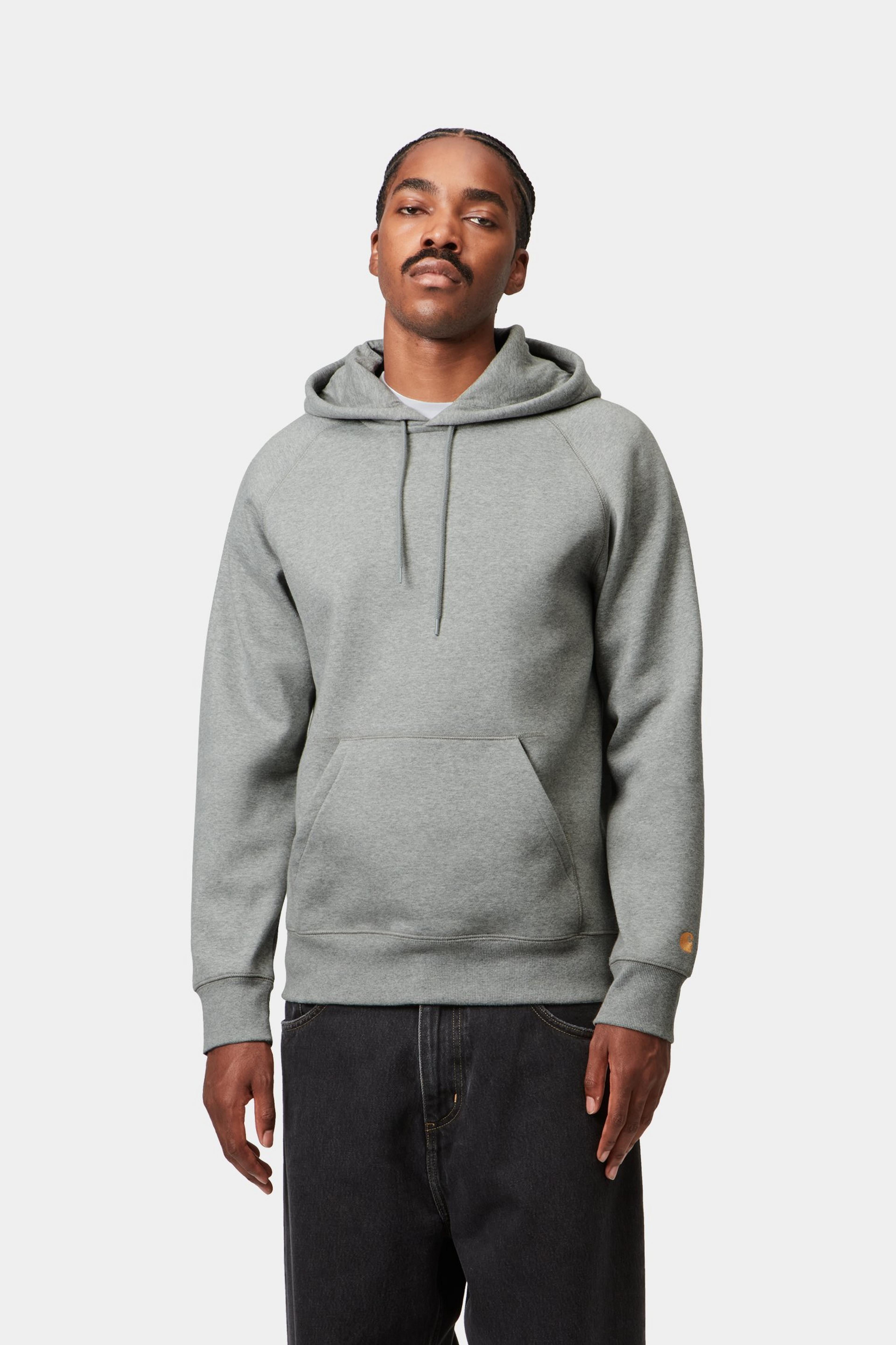 Hooded Chase Sweat - Grey Heather / Gold 2