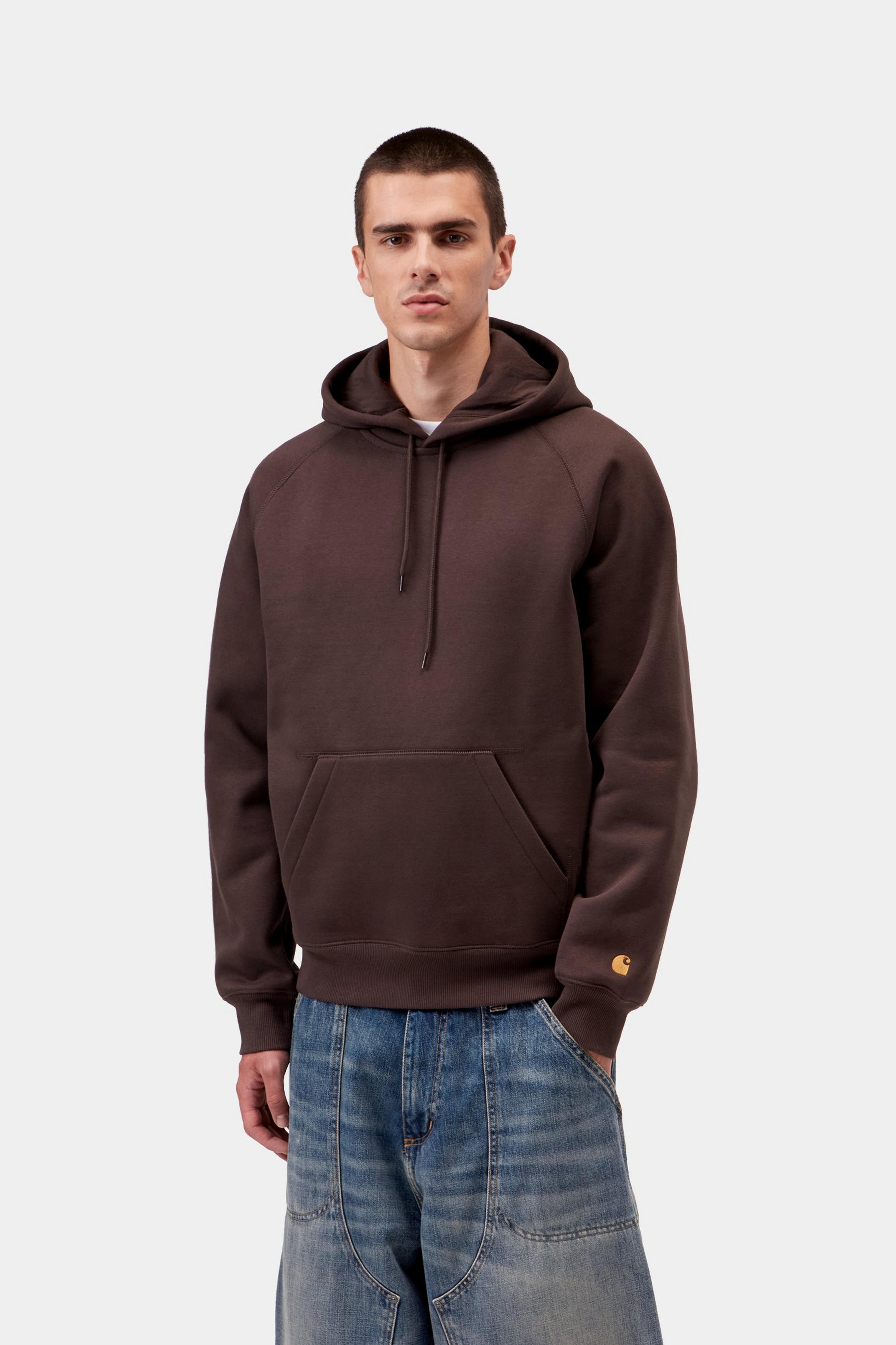 Hooded Chase Sweat - Palisander / Gold 2