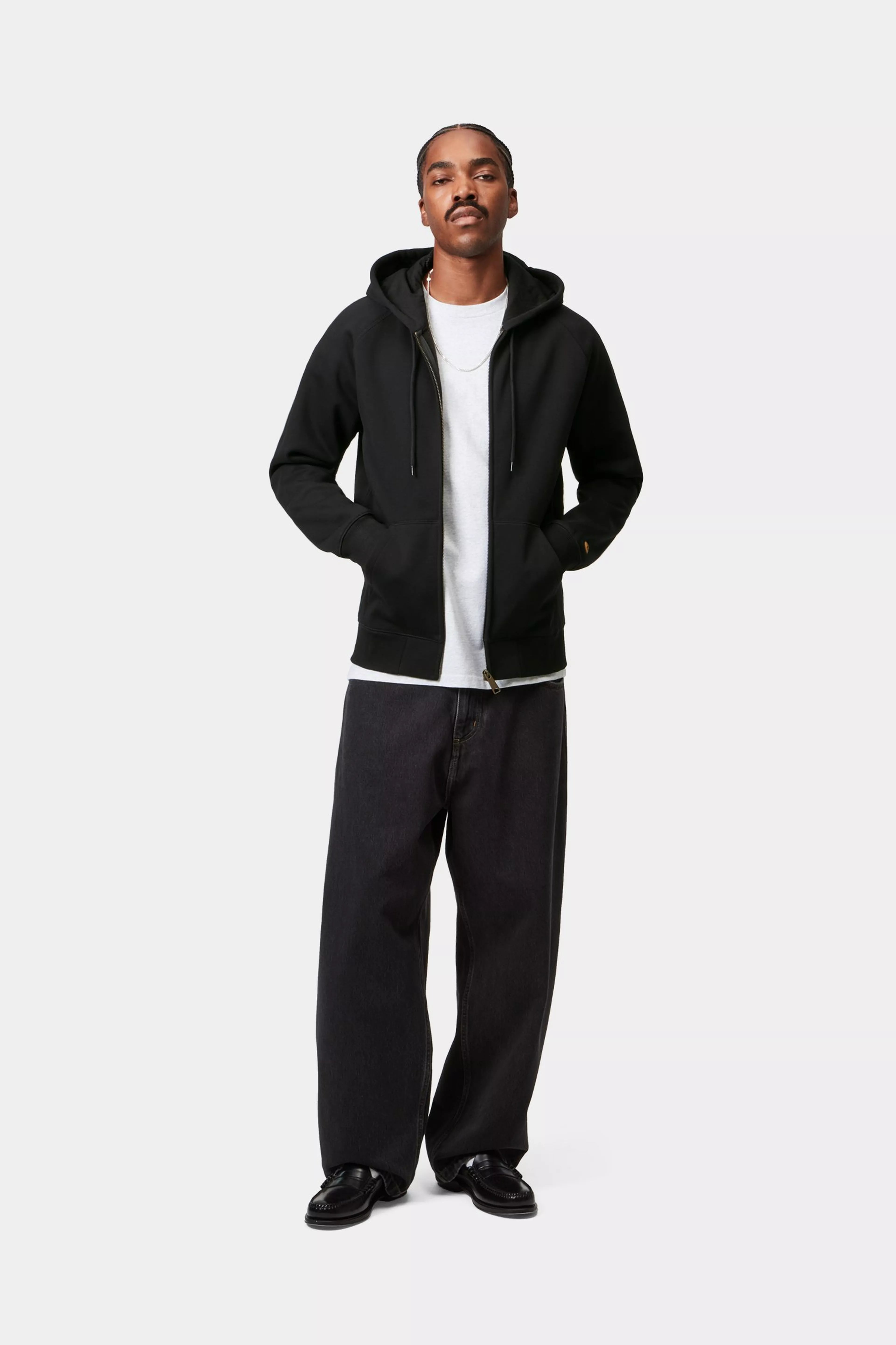 Hooded Chase Jacket - Black / Gold