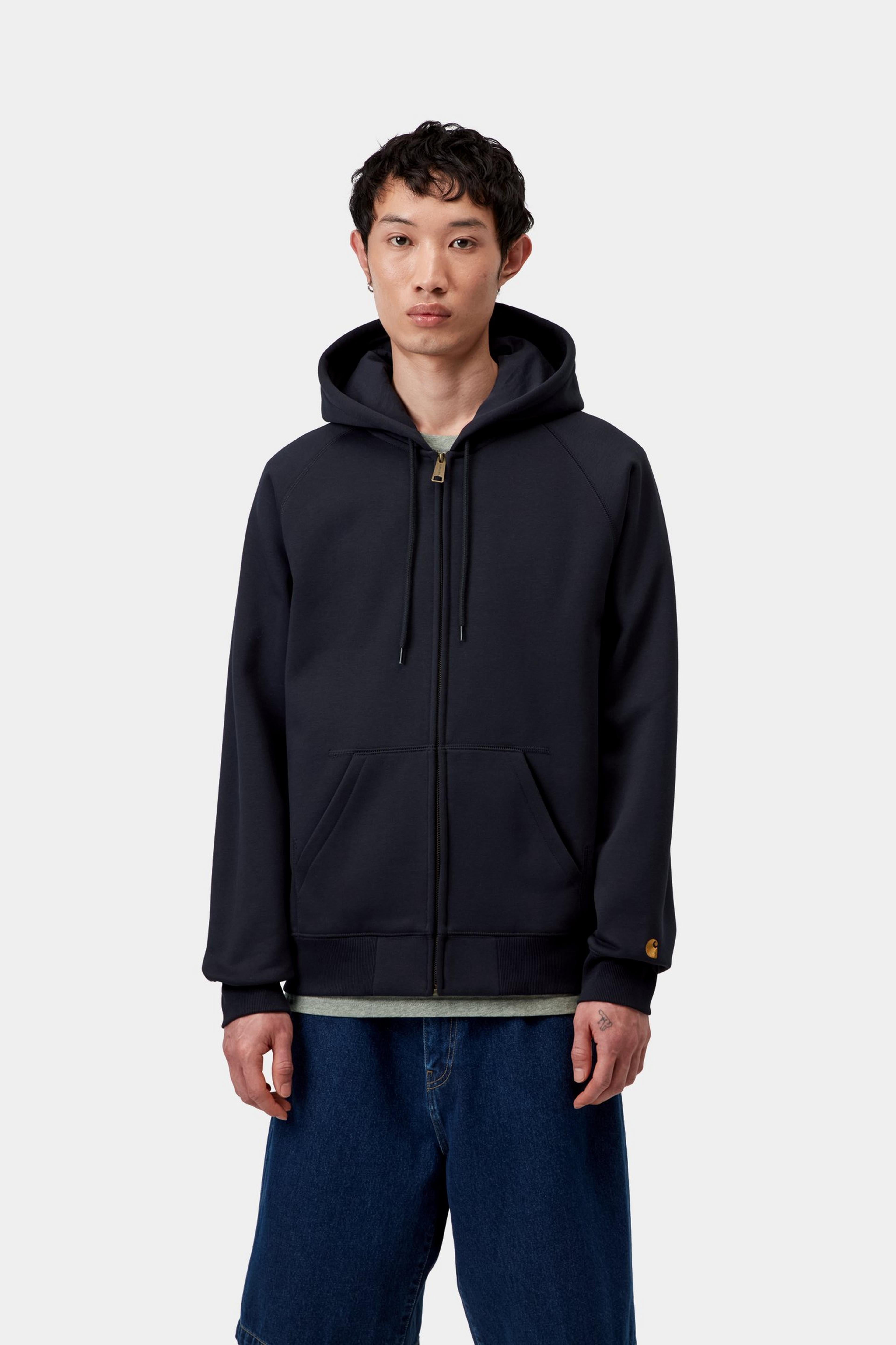 Hooded Chase Jacket - Dark Navy / Gold 2