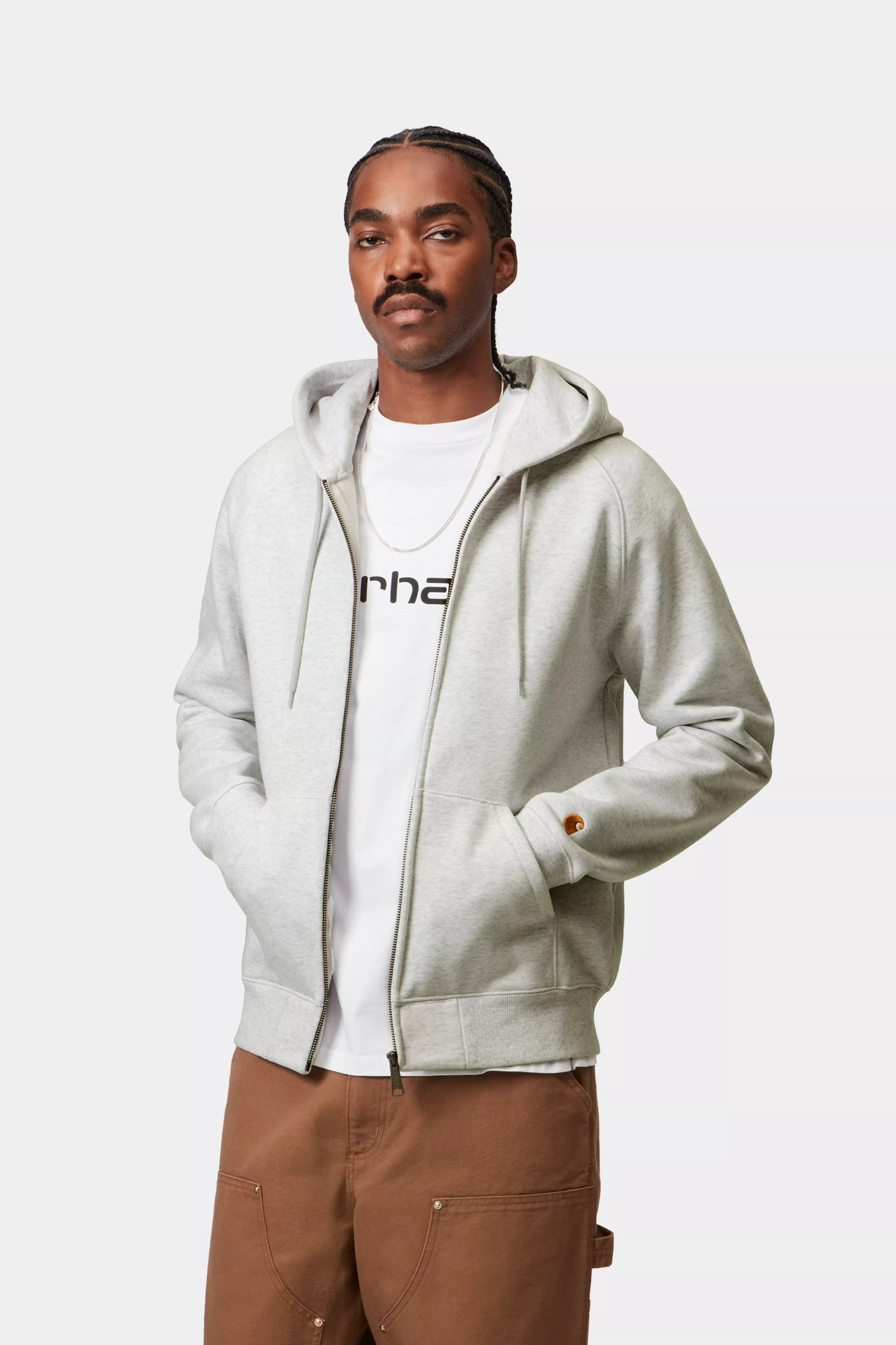 Hooded Chase Jacket - Ash Heather / Gold 4