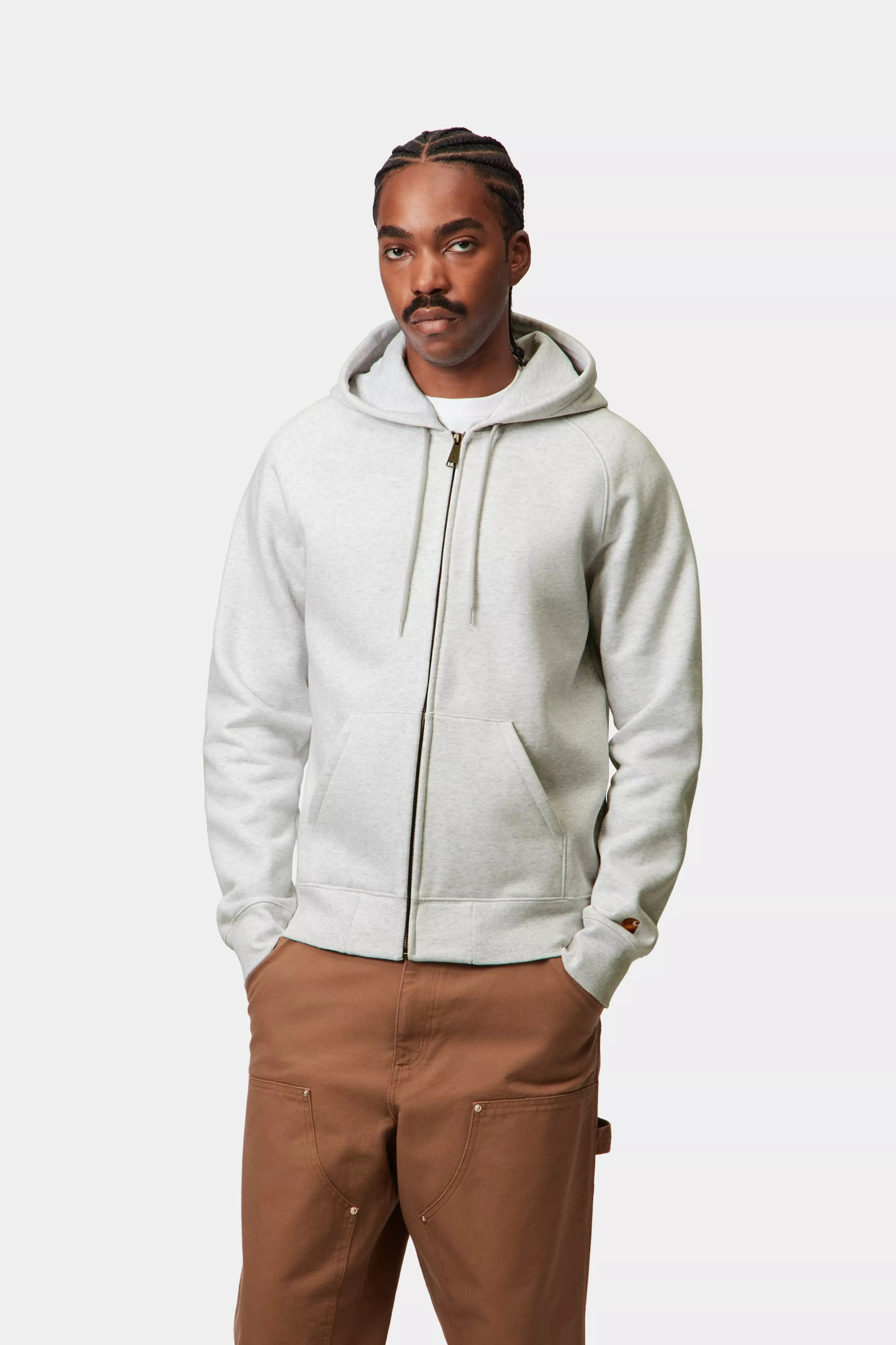 Hooded Chase Jacket - Ash Heather / Gold 2