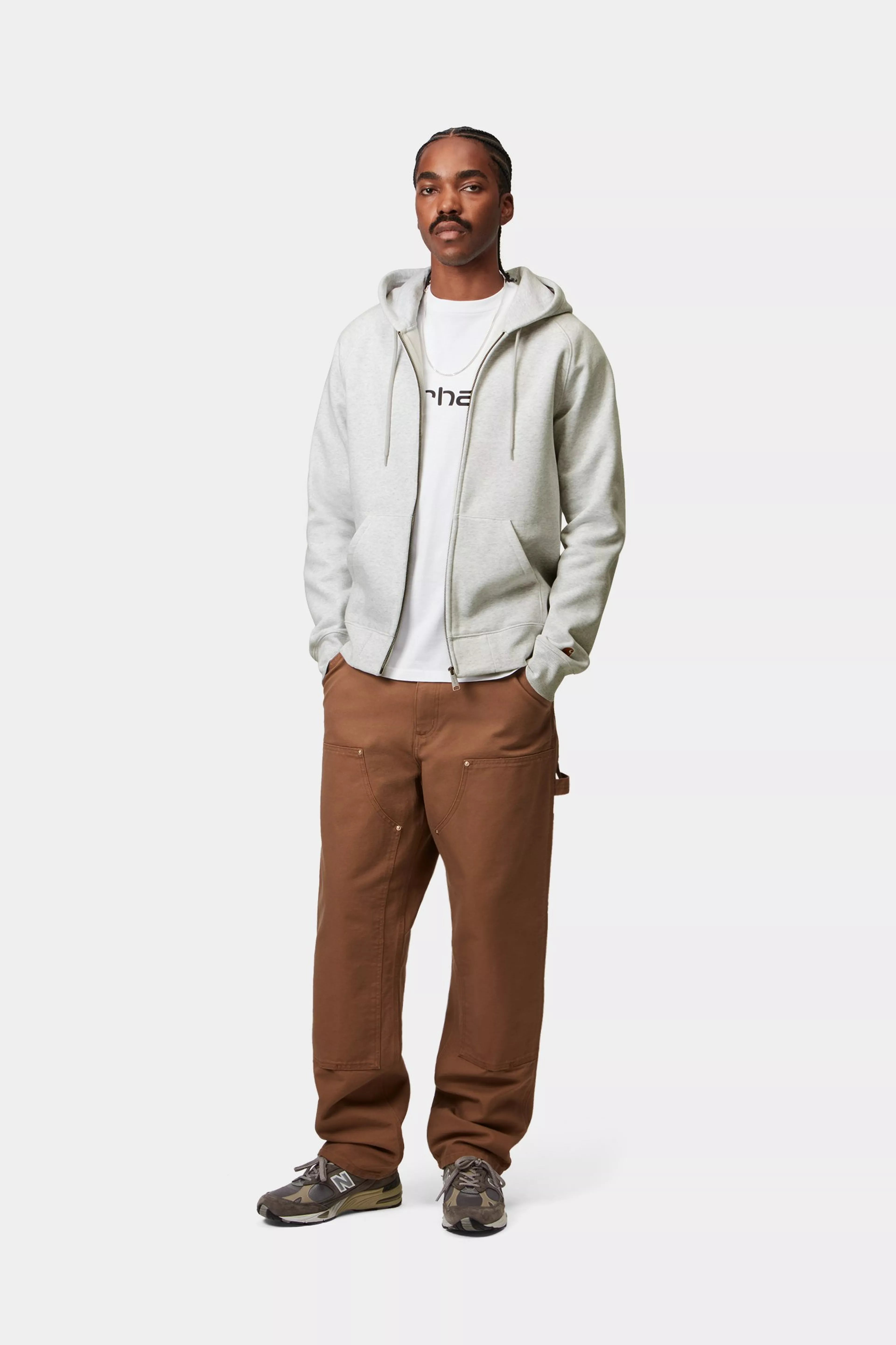 Hooded Chase Jacket - Ash Heather / Gold