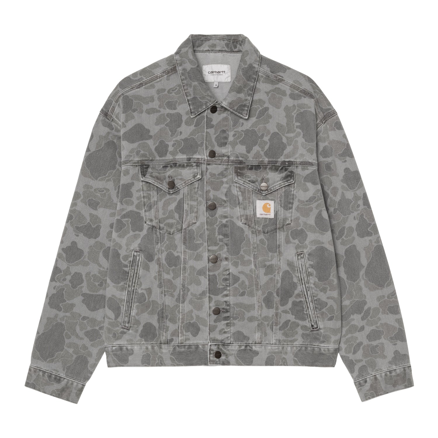 DUCK HELSTON JACKET  - Camo Duck, Black (heavy bleached)