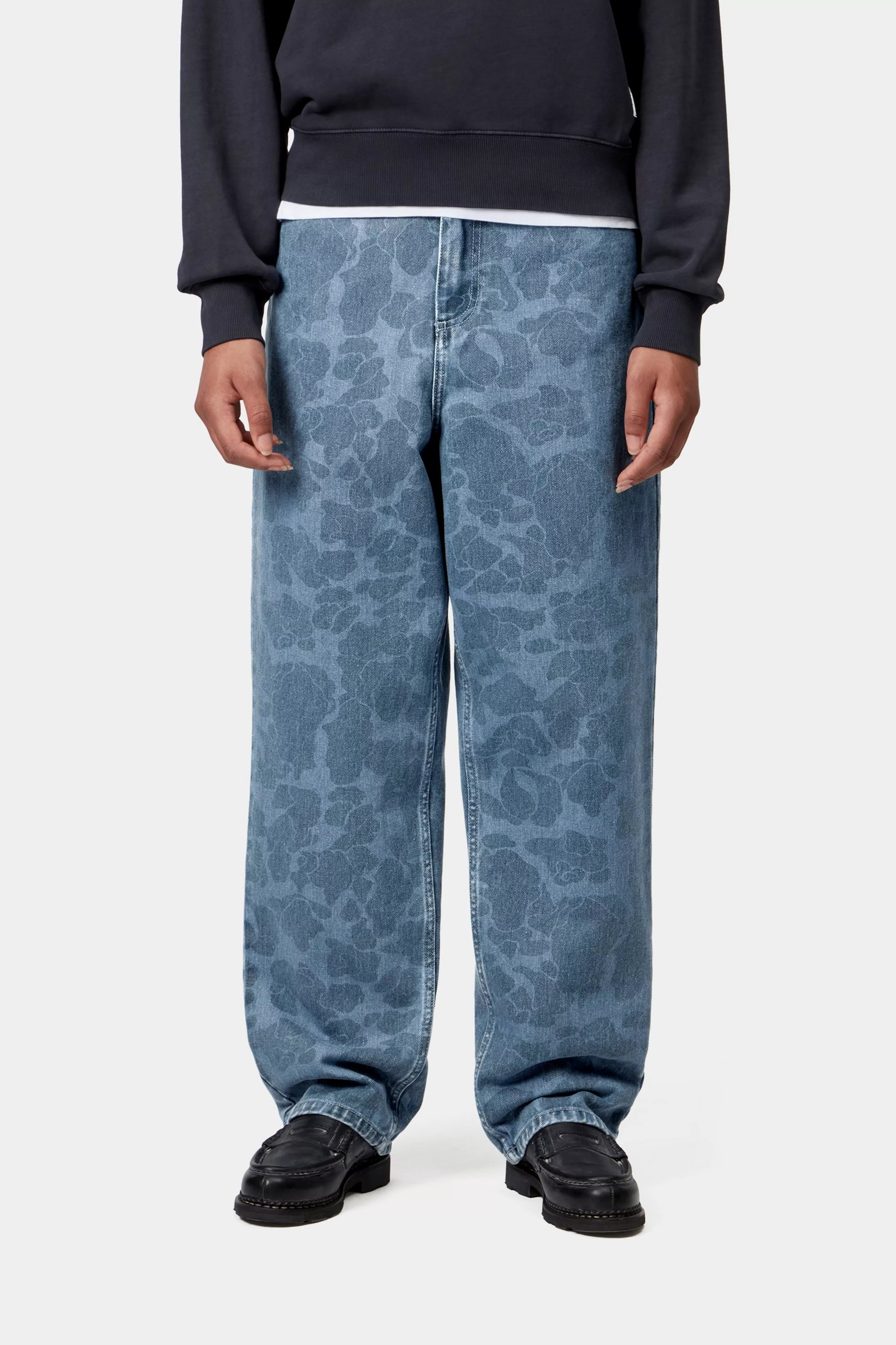 W' DUCK ORELL PANT  - Camo Duck, Blue (bleached)