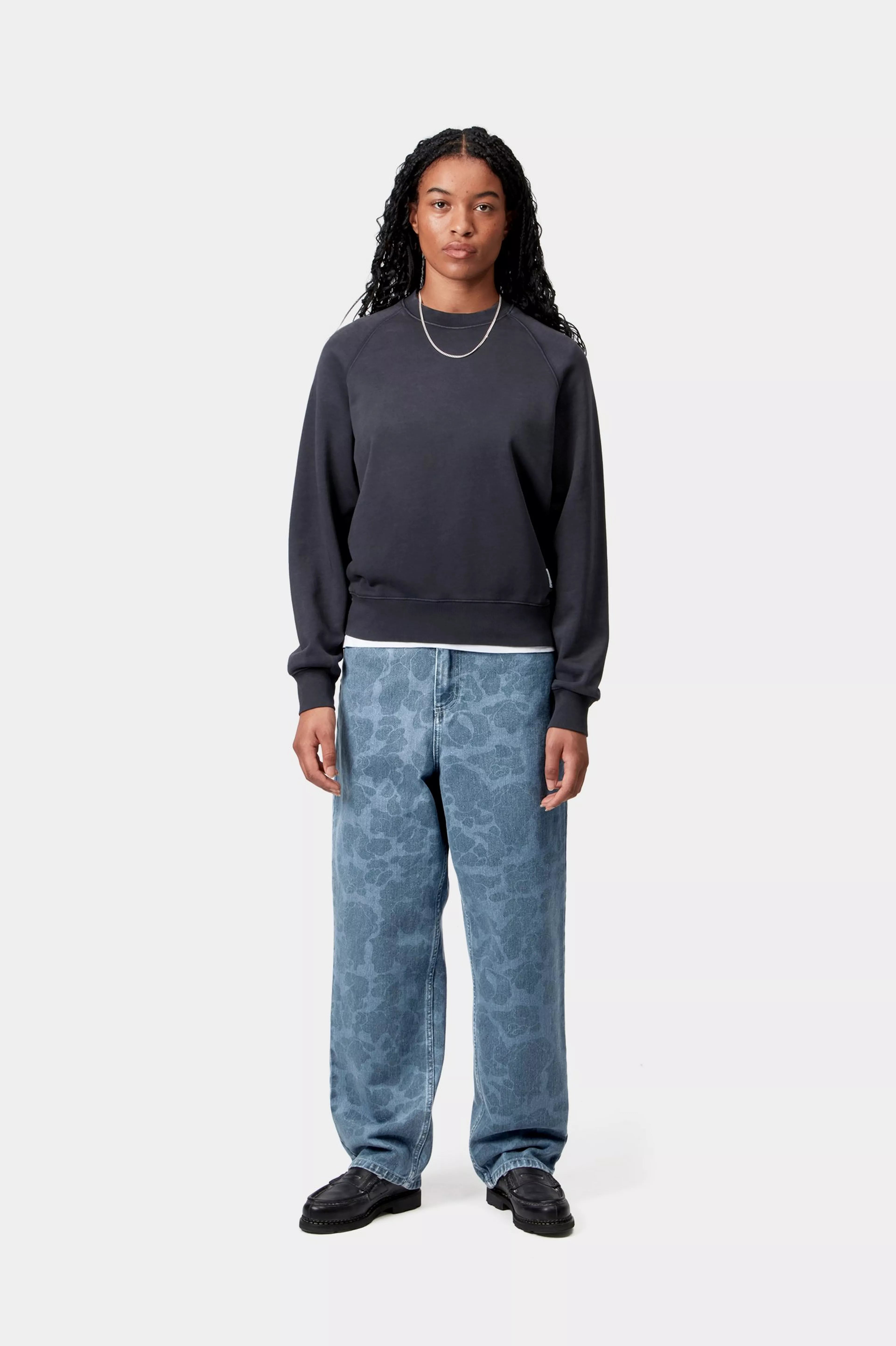 W' DUCK ORELL PANT  - Camo Duck, Blue (bleached)