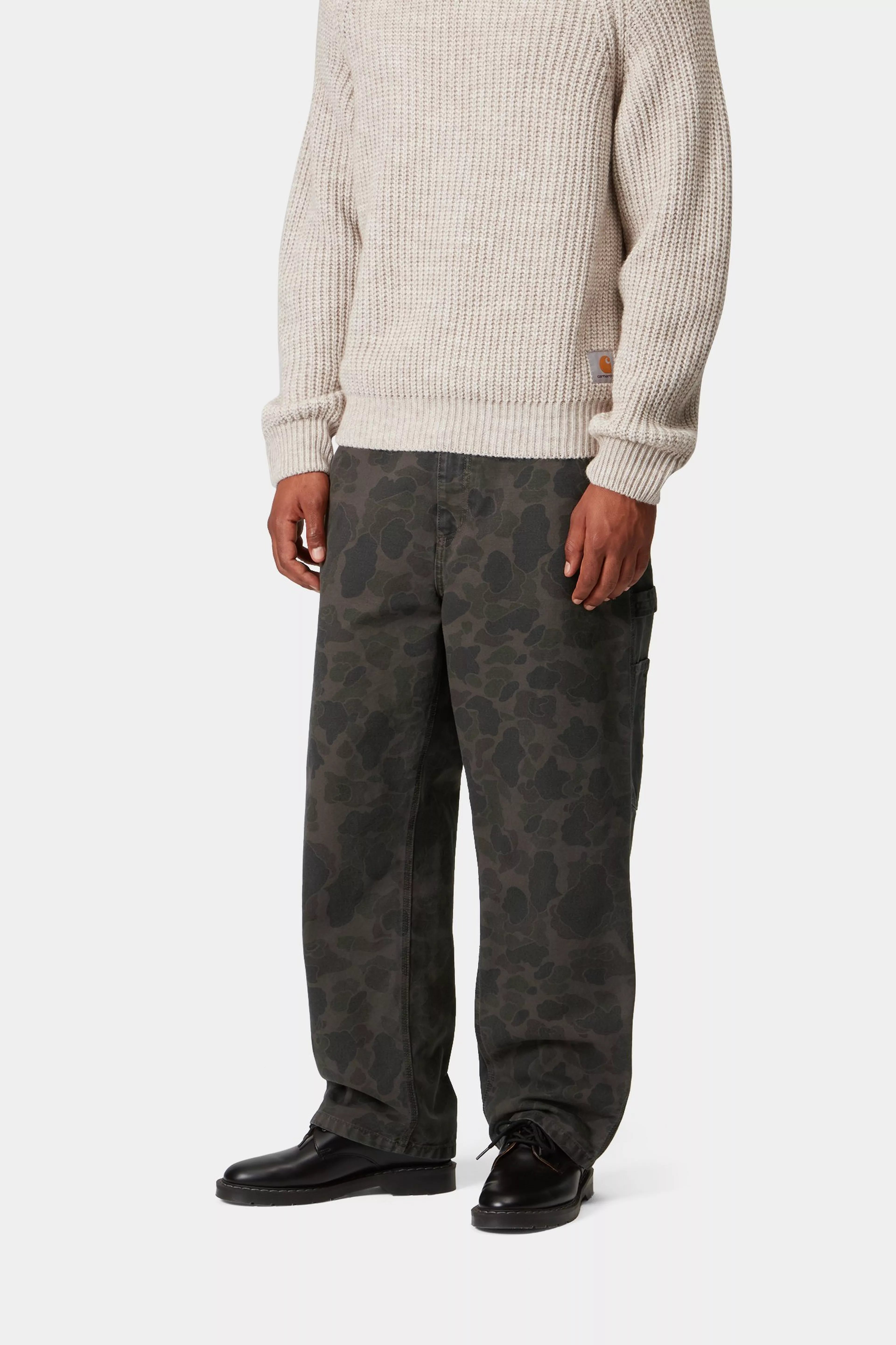 DUCK SINGLE KNEE PANT  - Camo Duck, Green / Porphyry (garment dyed)