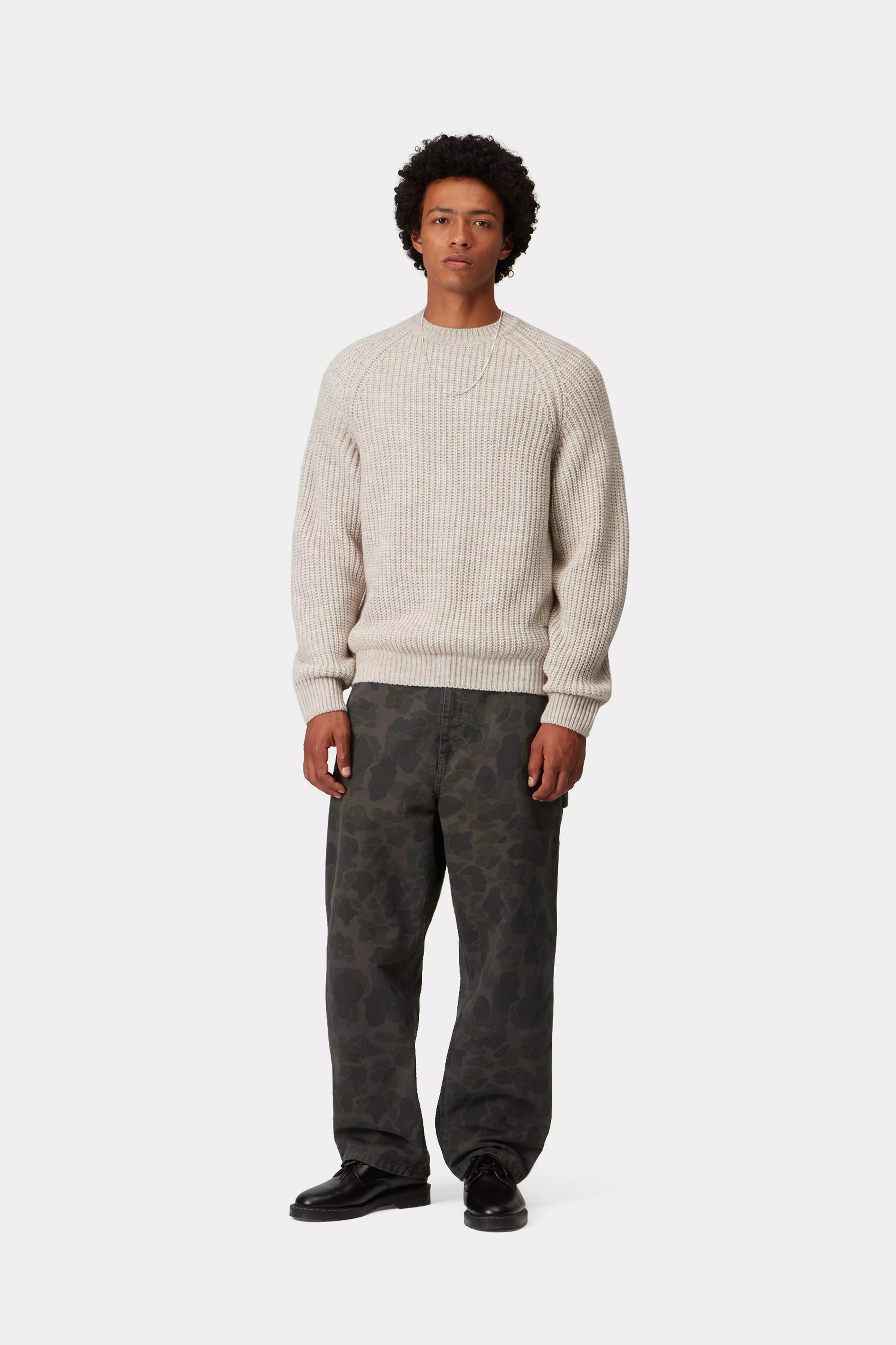 DUCK SINGLE KNEE PANT  - Camo Duck, Green / Porphyry (garment dyed)