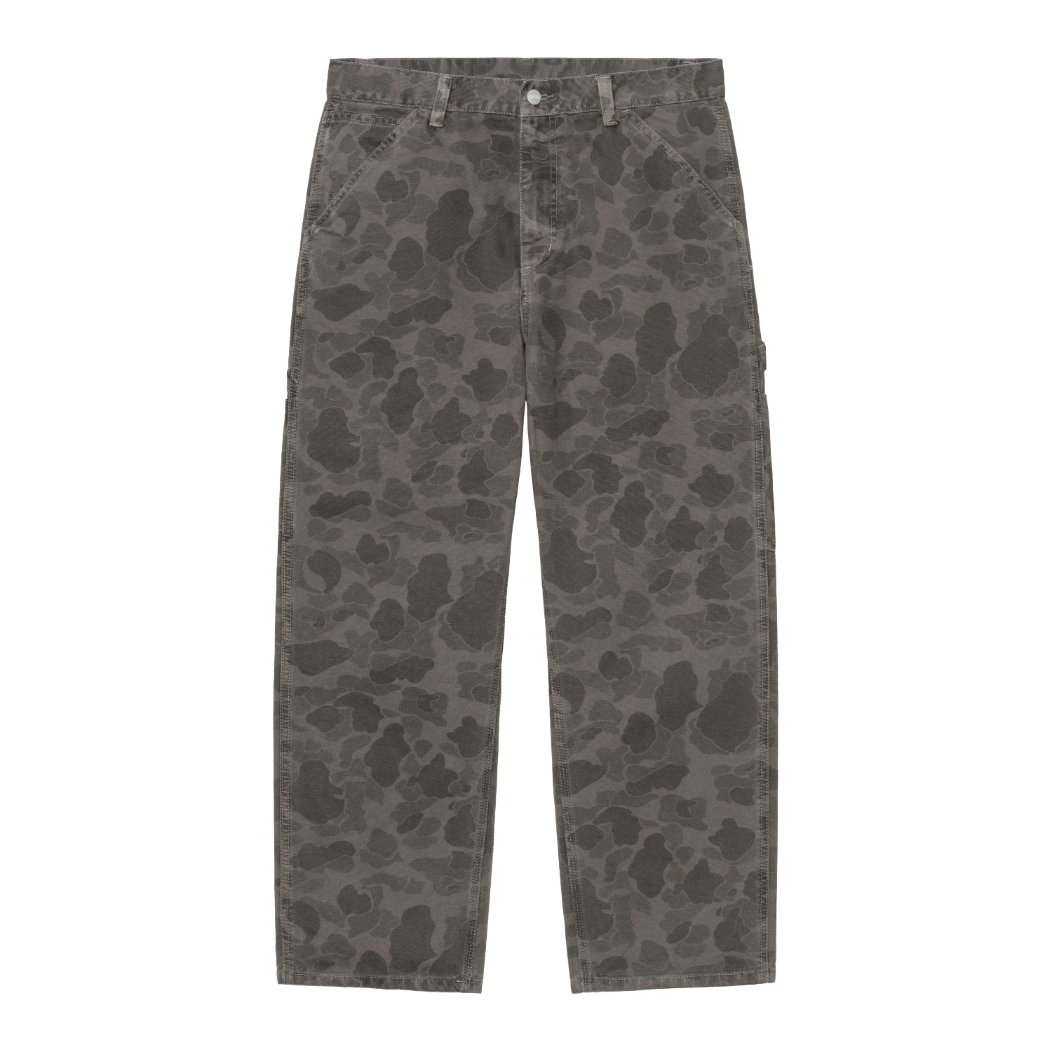 DUCK SINGLE KNEE PANT  - Camo Duck, Green / Porphyry (garment dyed)
