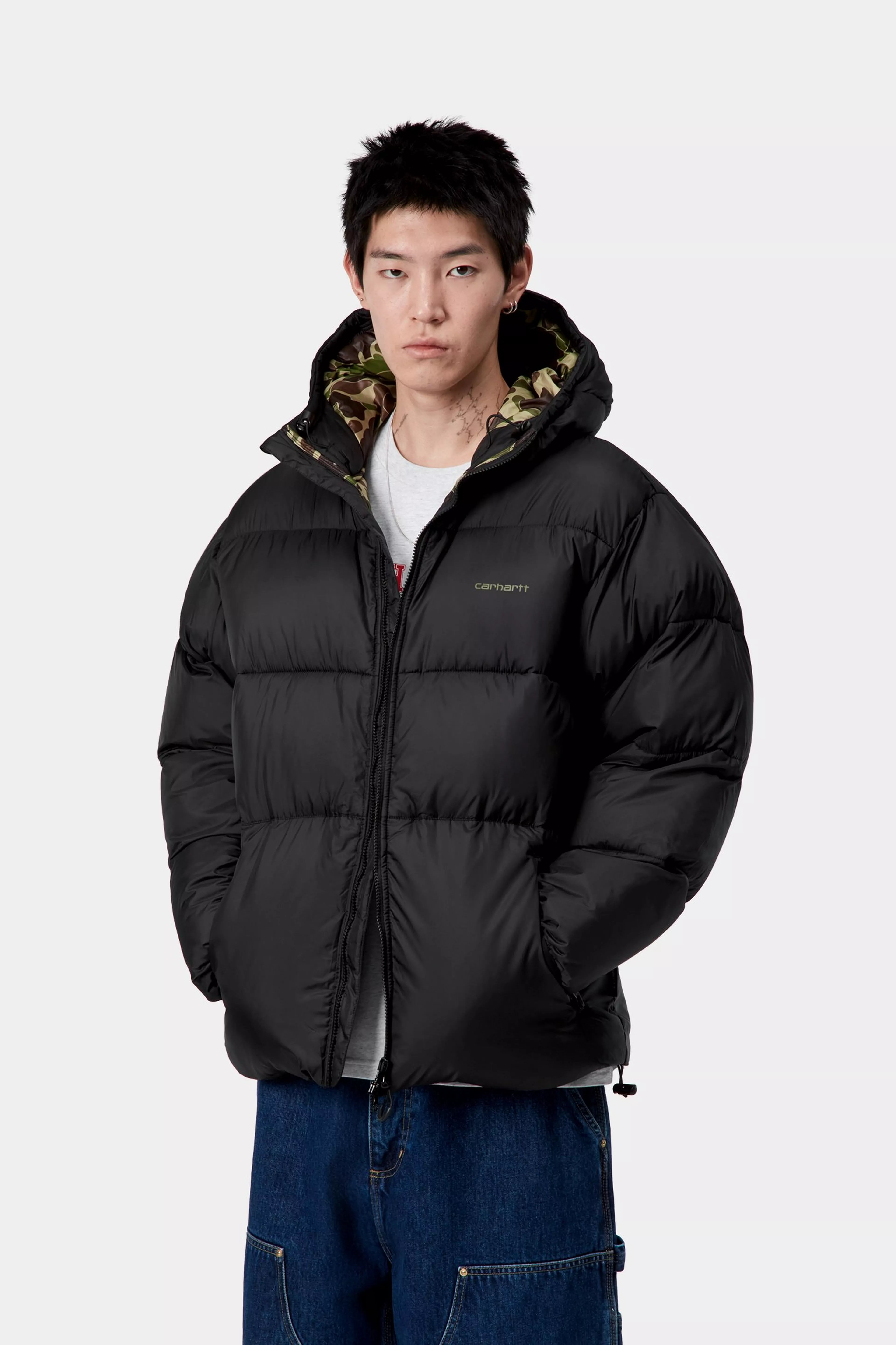 TORONTO JACKET  - Black / Camo Duck Green