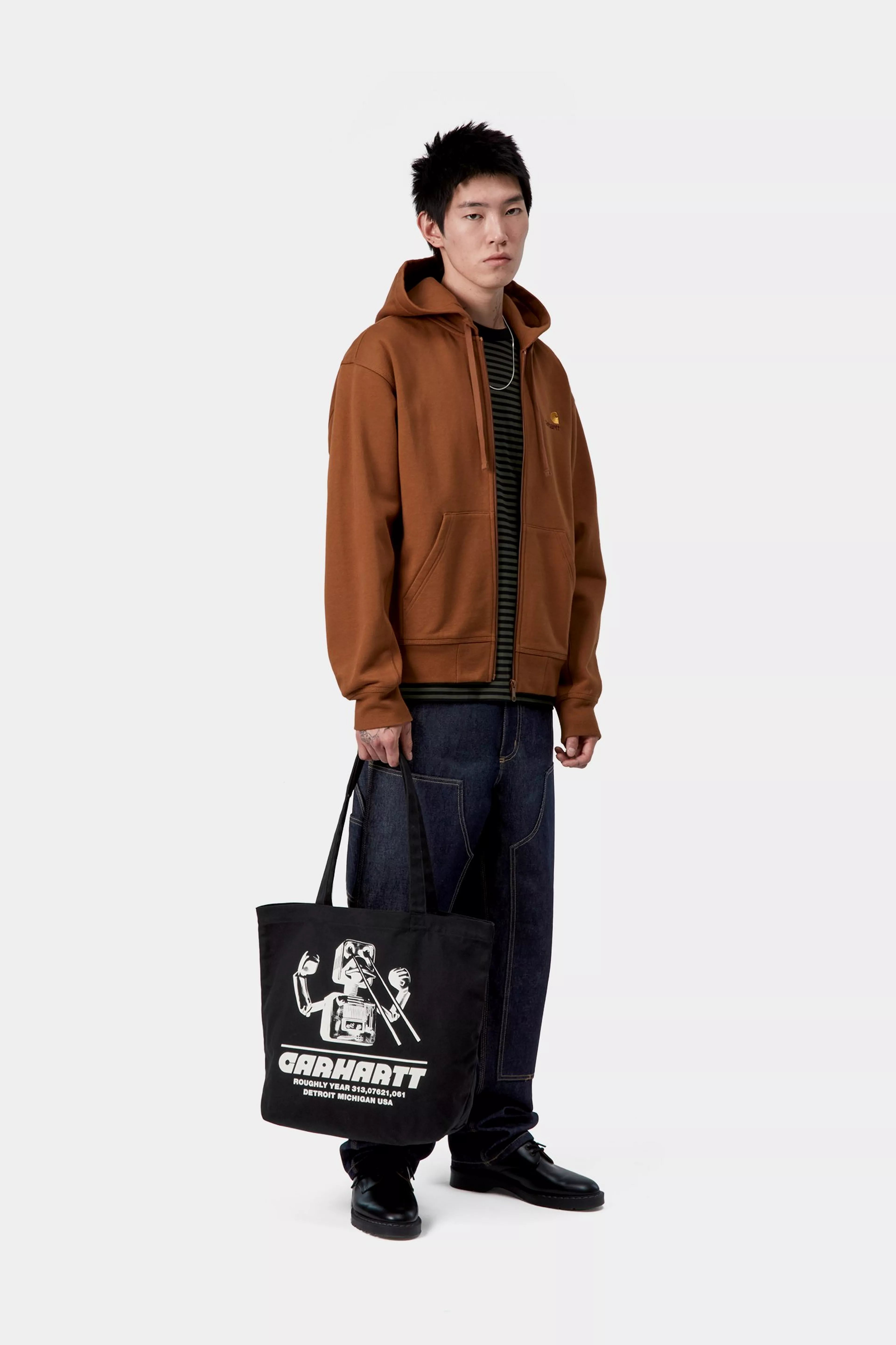 CANVAS GRAPHIC TOTE  - Wiptopia Print, Black