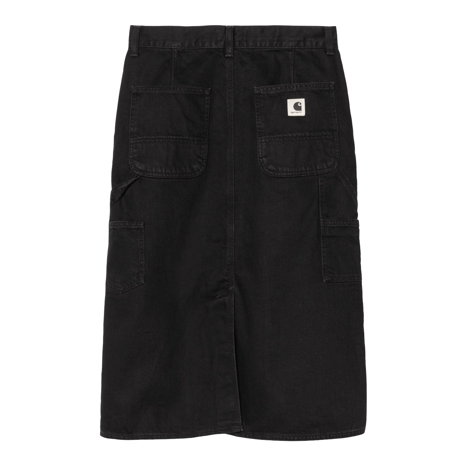 W' Single Knee Skirt - Black (stone washed)