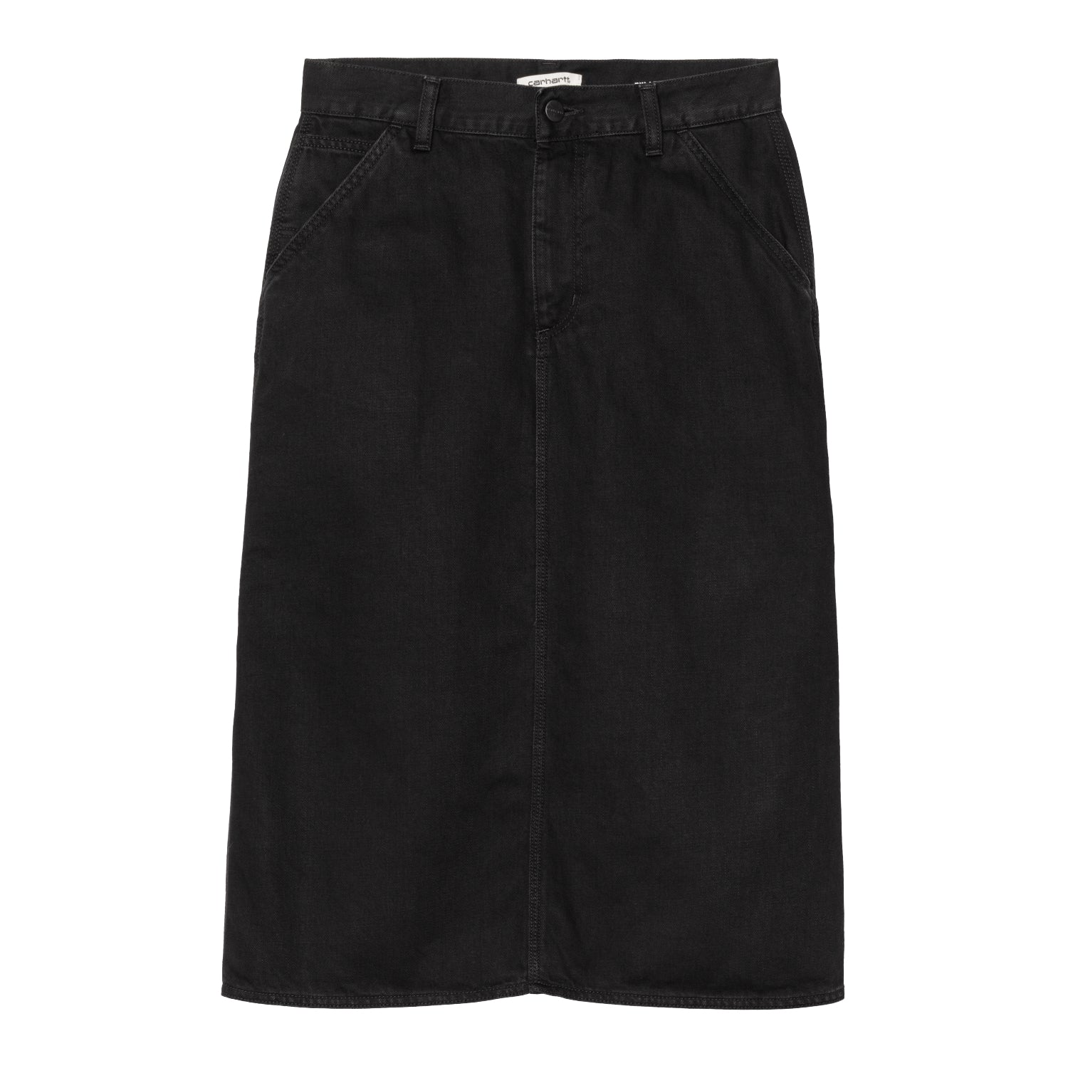 W' Single Knee Skirt - Black (stone washed)