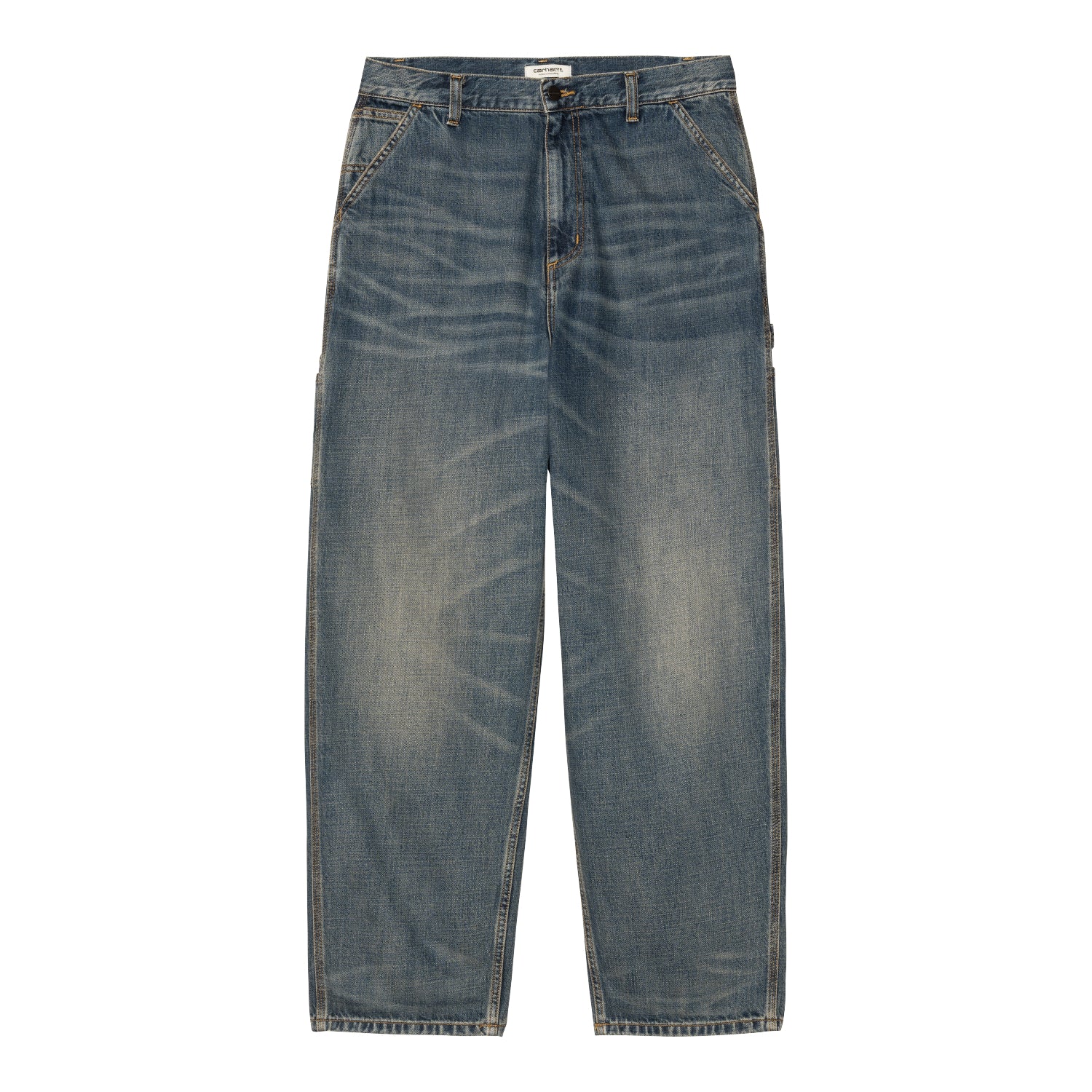 W' Brandon Single Knee Pant - Blue, worn used wash