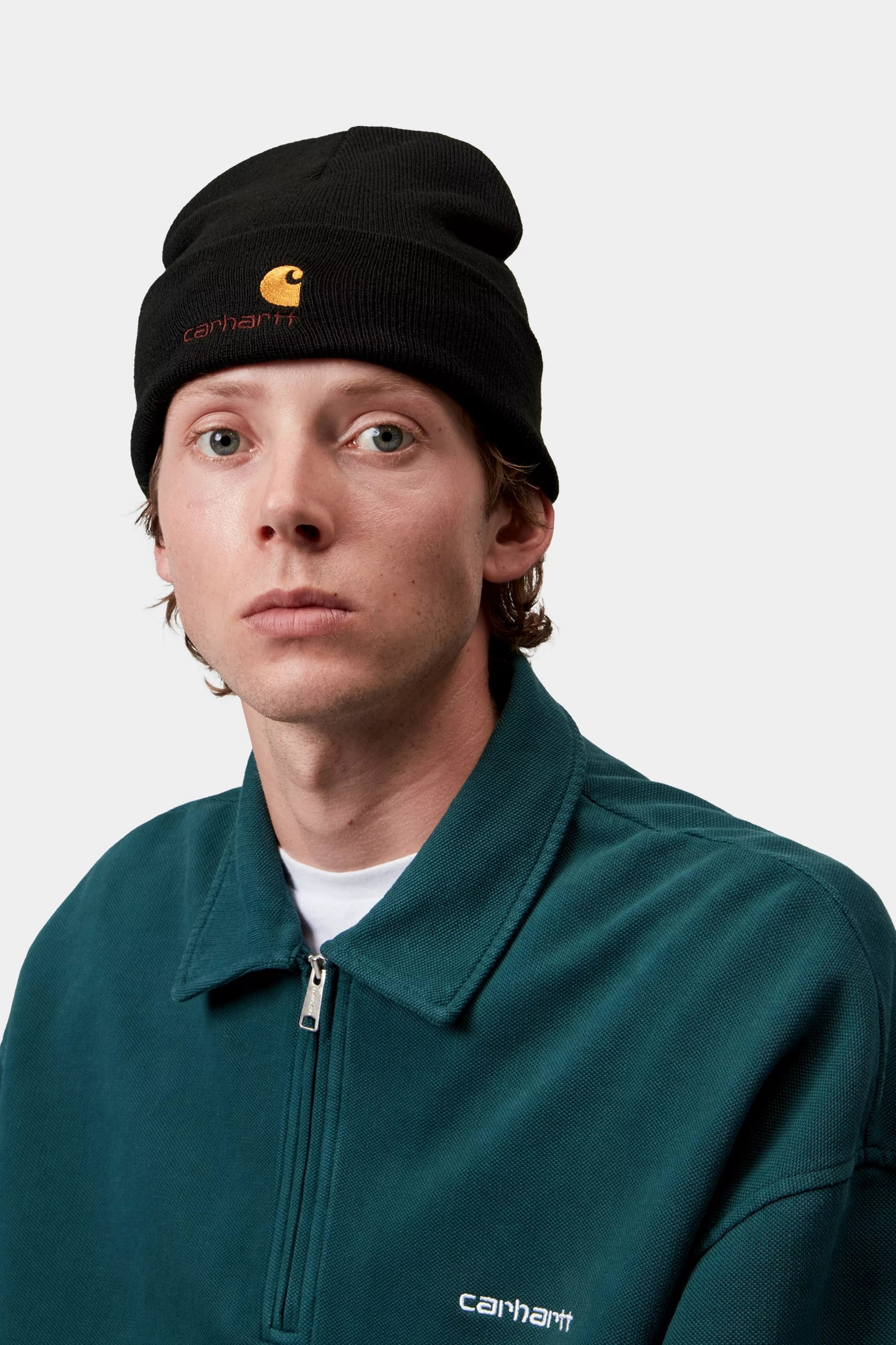 AMERICAN SCRIPT BEANIE - Black