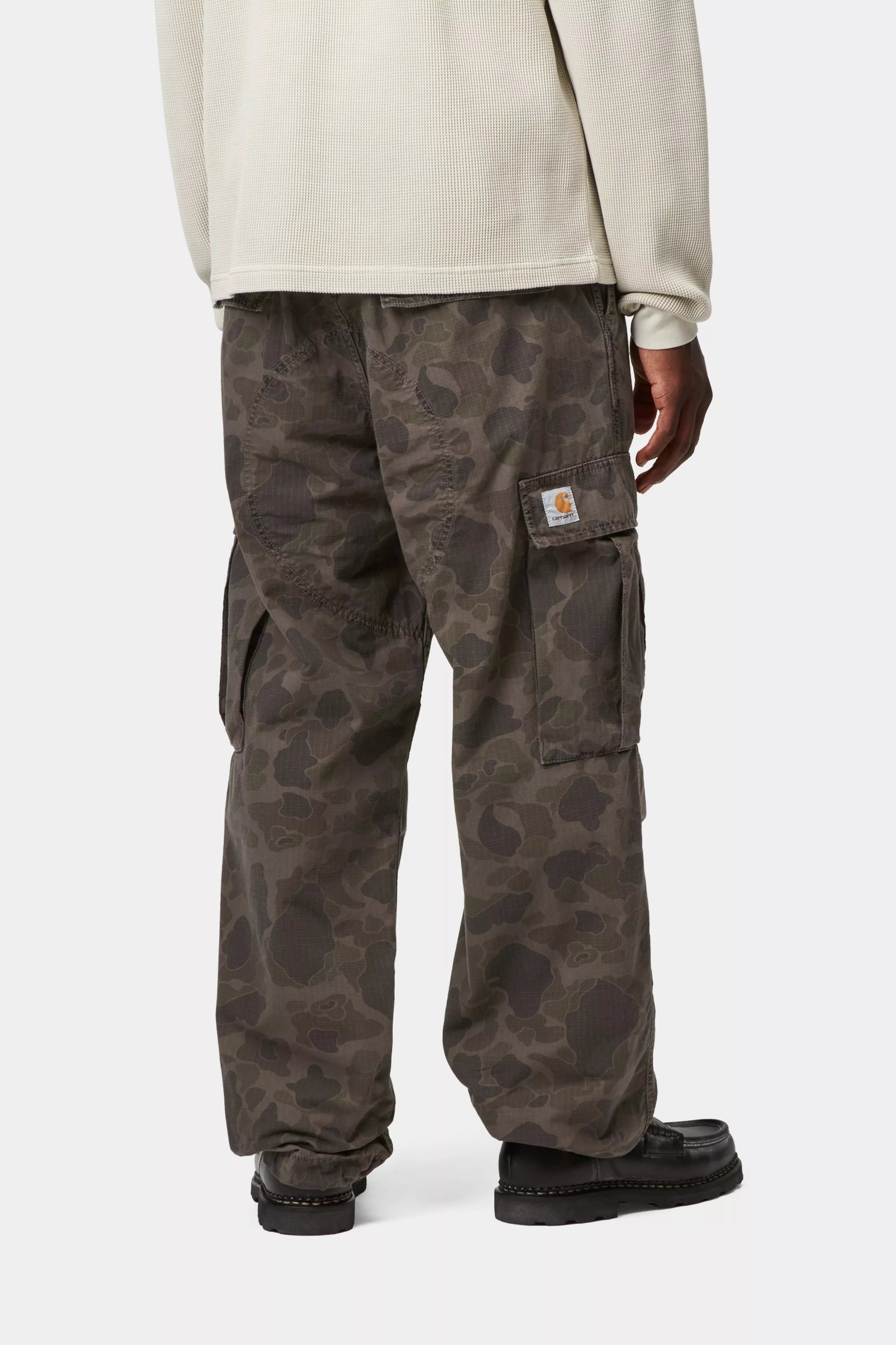 DUCK CARGO PANT  - Camo Duck, Green / Porphyry, Garment dyed