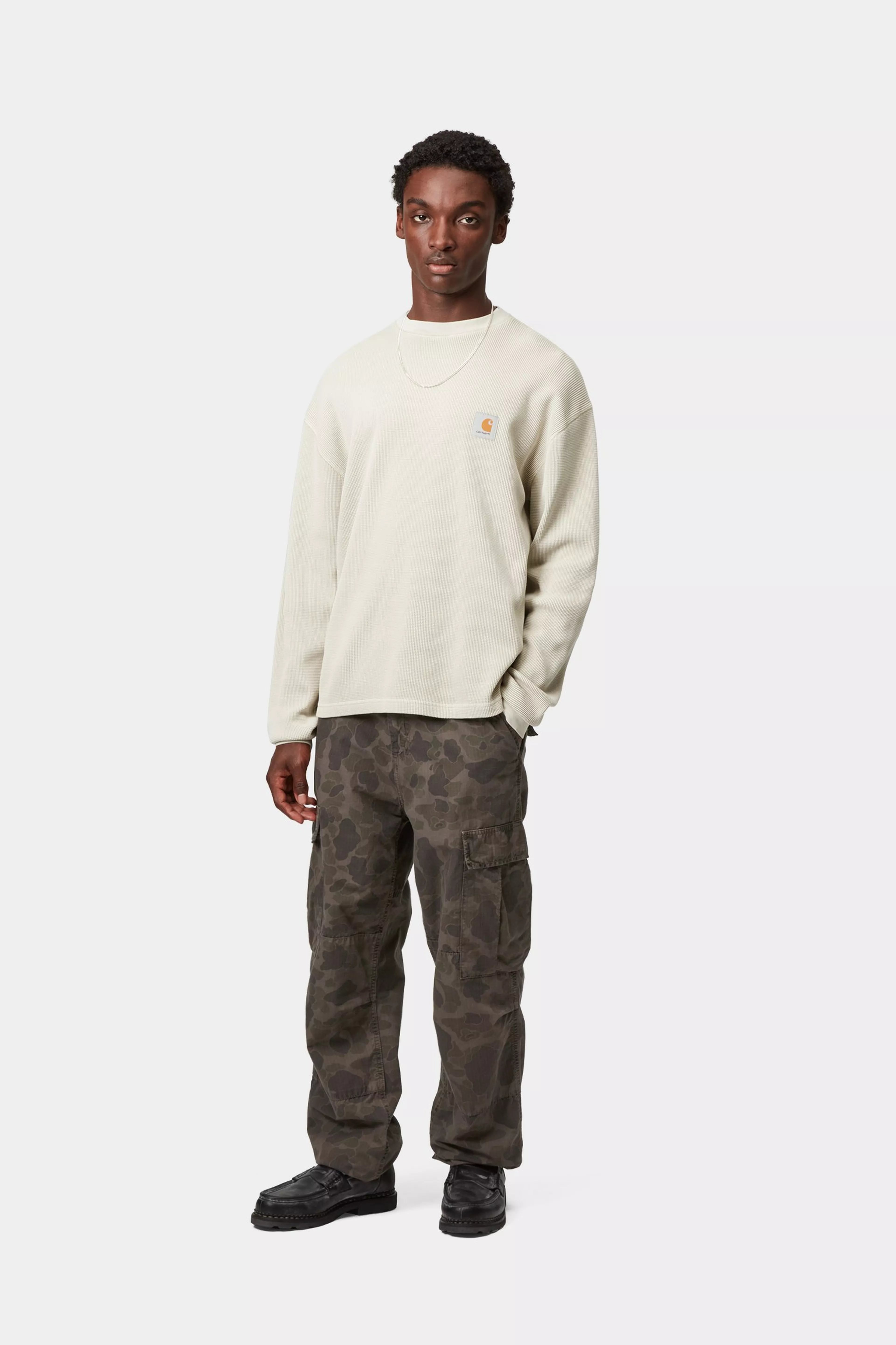 DUCK CARGO PANT  - Camo Duck, Green / Porphyry, Garment dyed