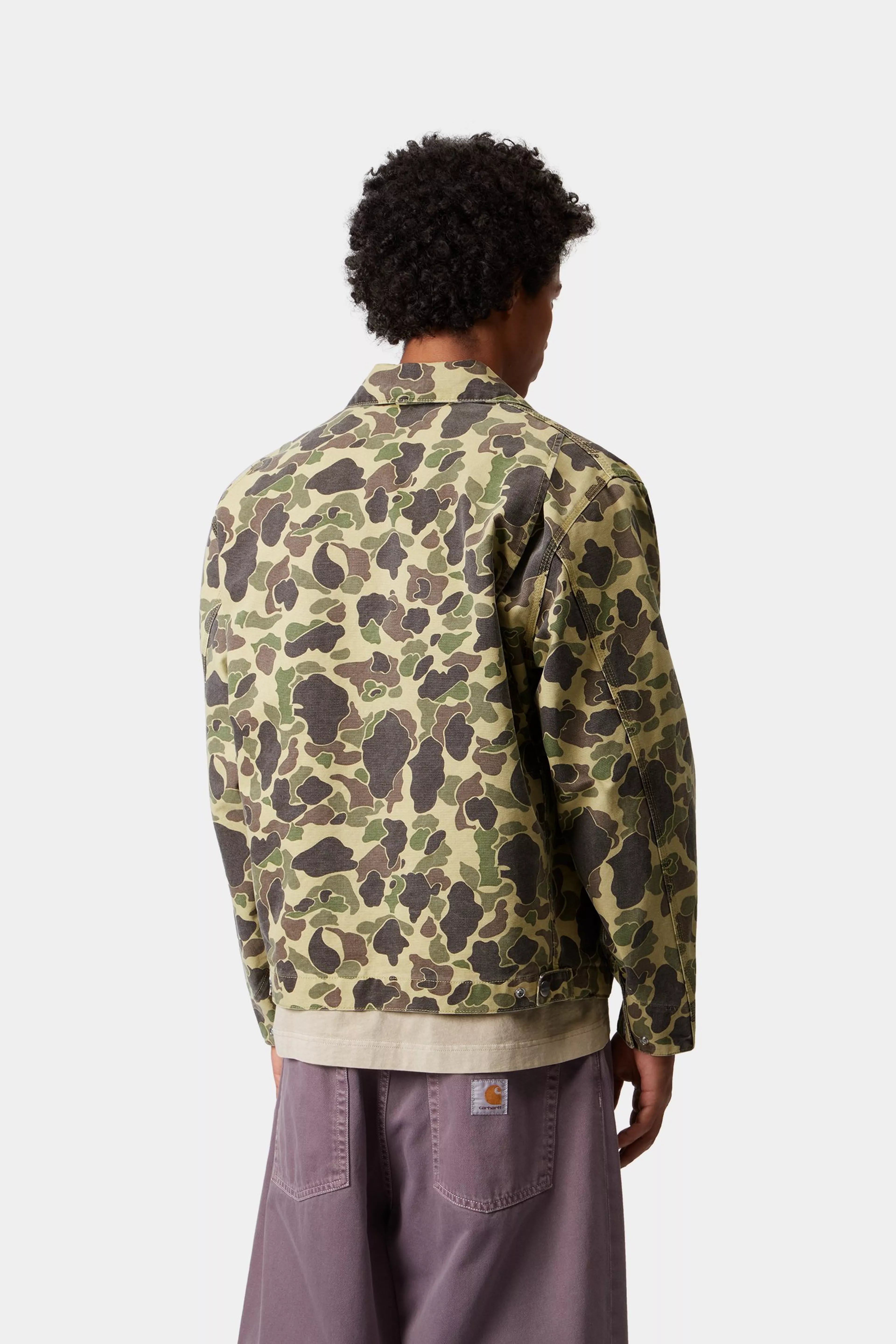 DUCK DETROIT JACKET  - Camo Duck, Green (stone washed)