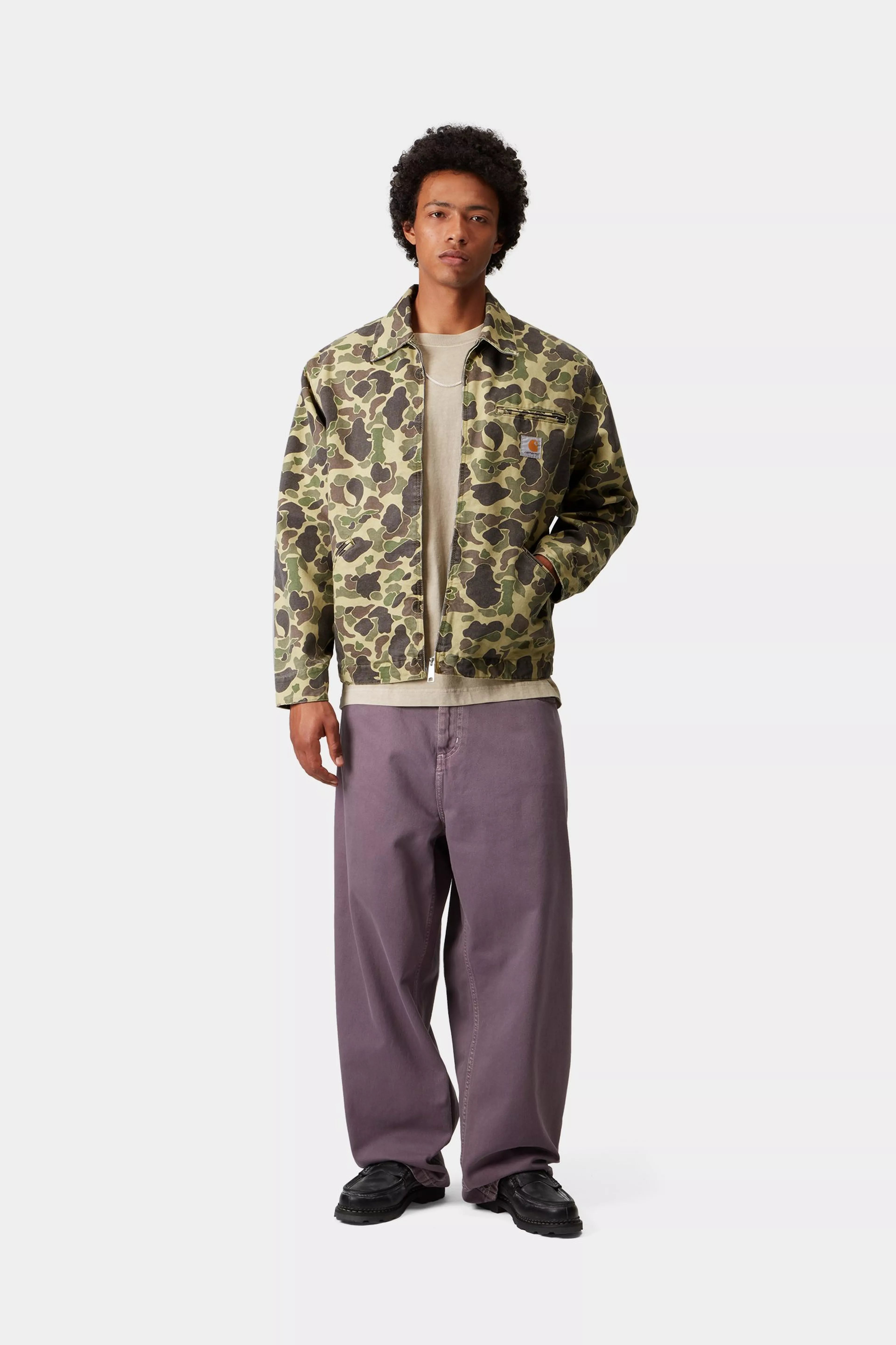 DUCK DETROIT JACKET  - Camo Duck, Green (stone washed)
