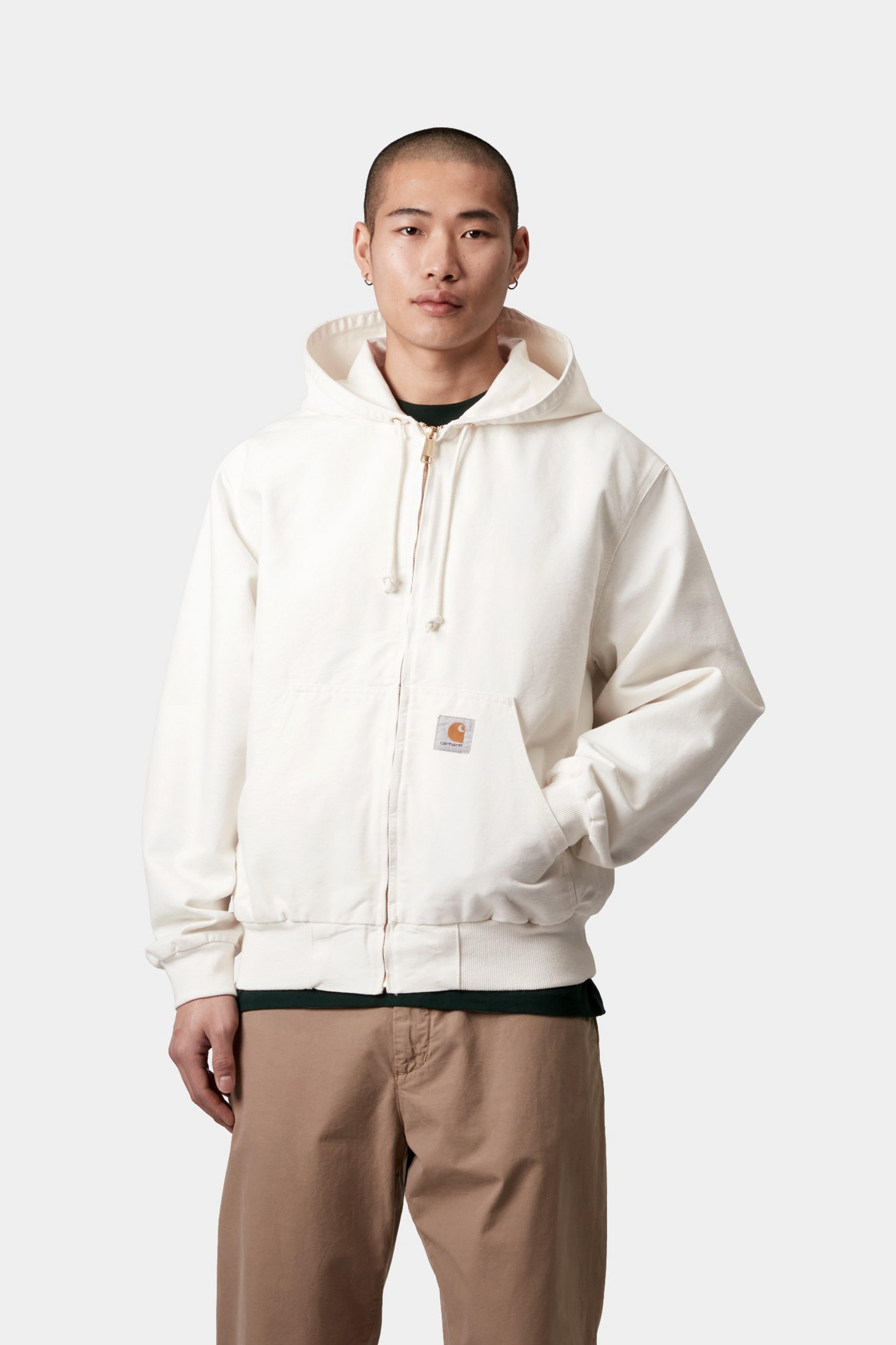 Carhartt ホワイト ジップアップジャケット オージーアクティブジャケット
