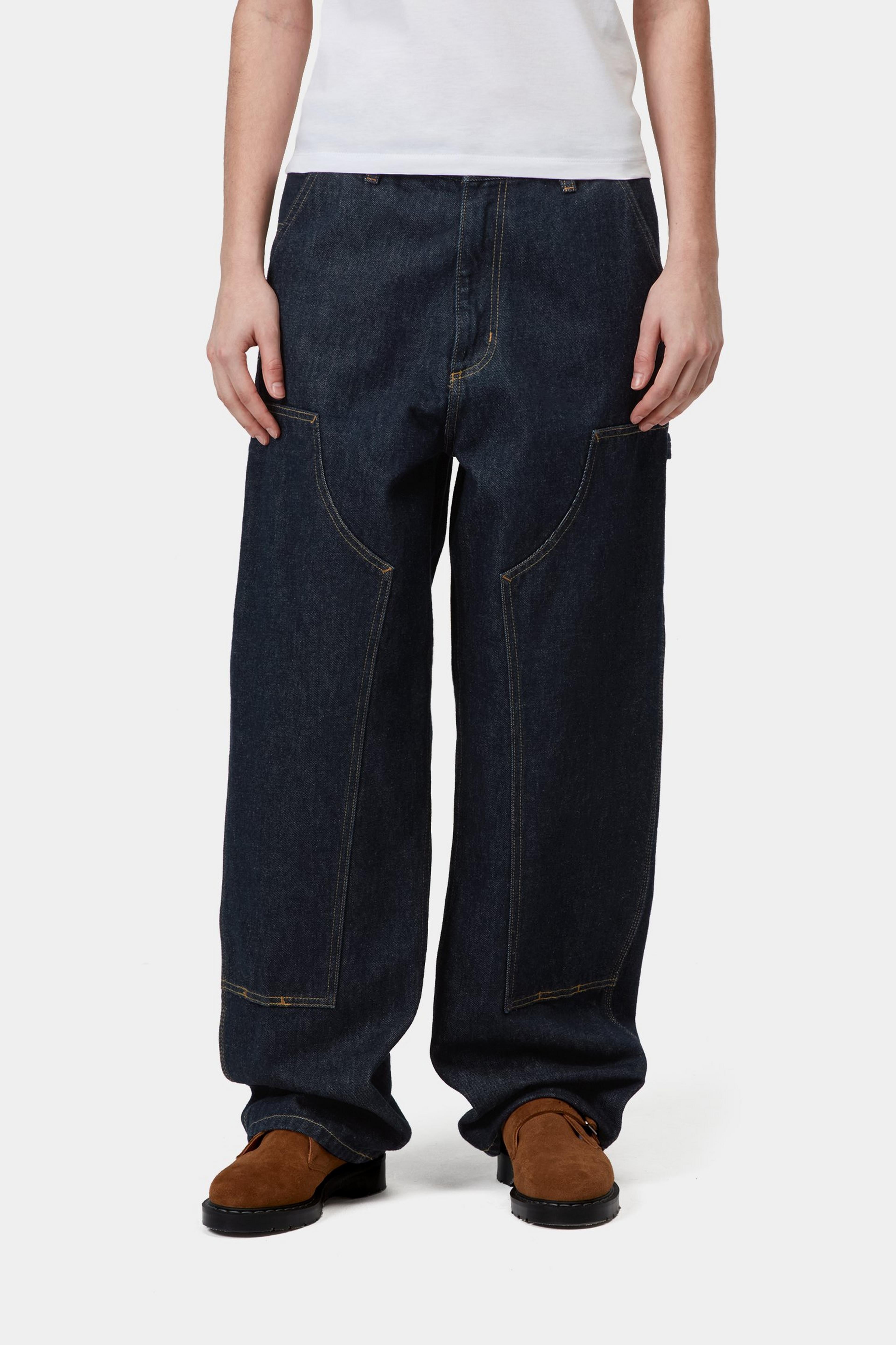 W' Brandon Double Knee Pant - Blue (rinsed)