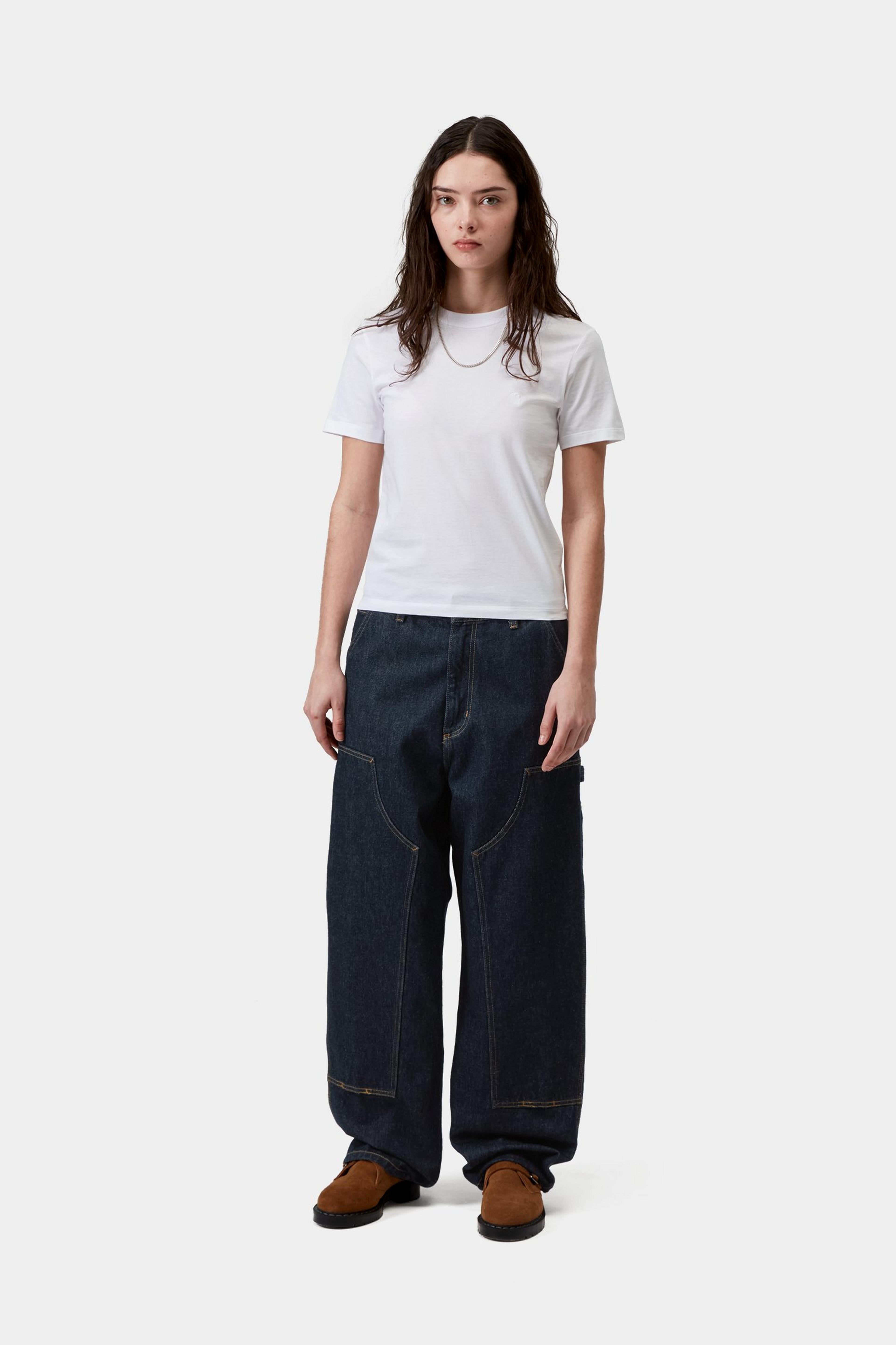 W' Brandon Double Knee Pant - Blue (rinsed)
