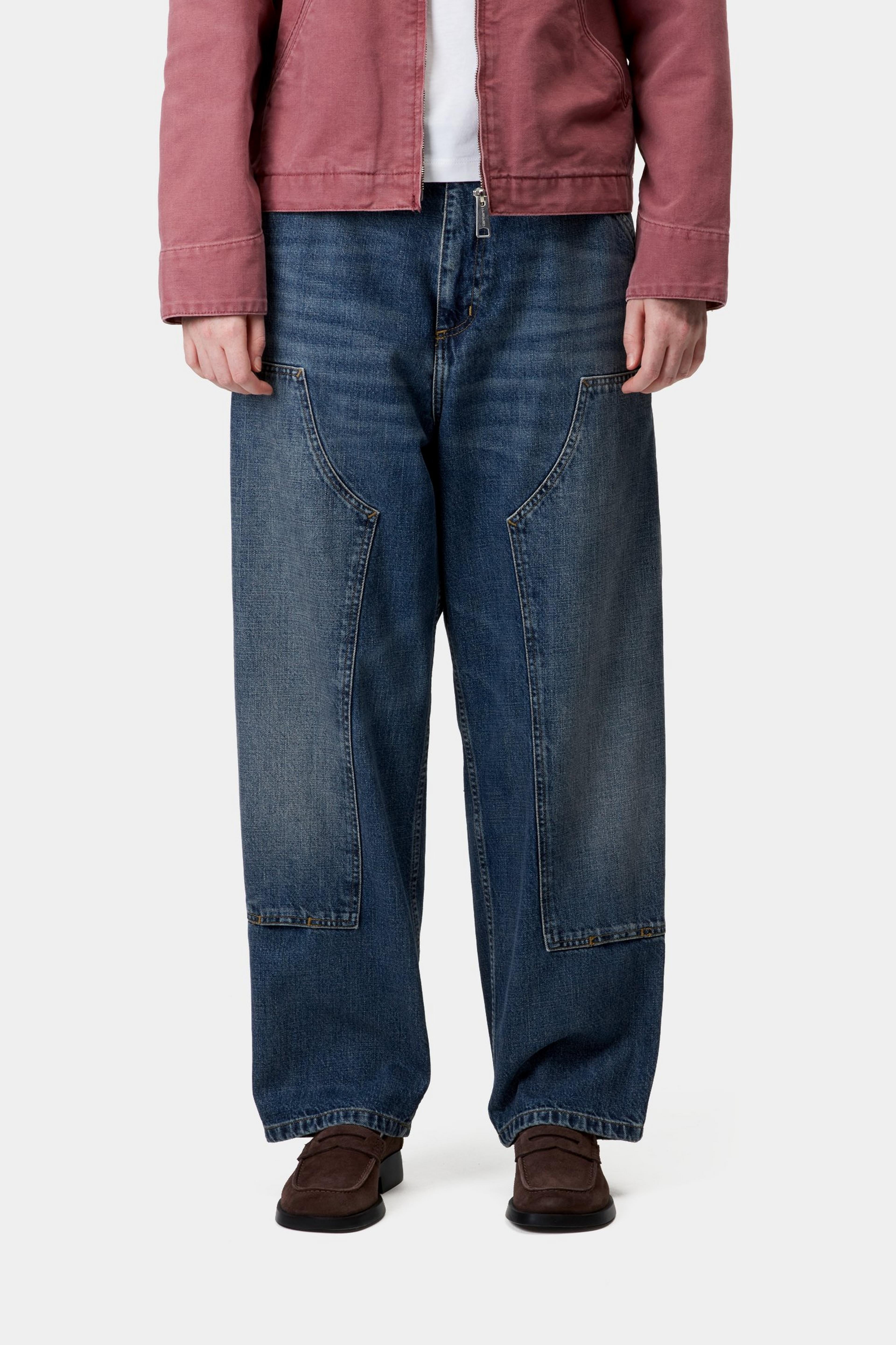W' Brandon Double Knee Pant - Blue (dark used wash) 2