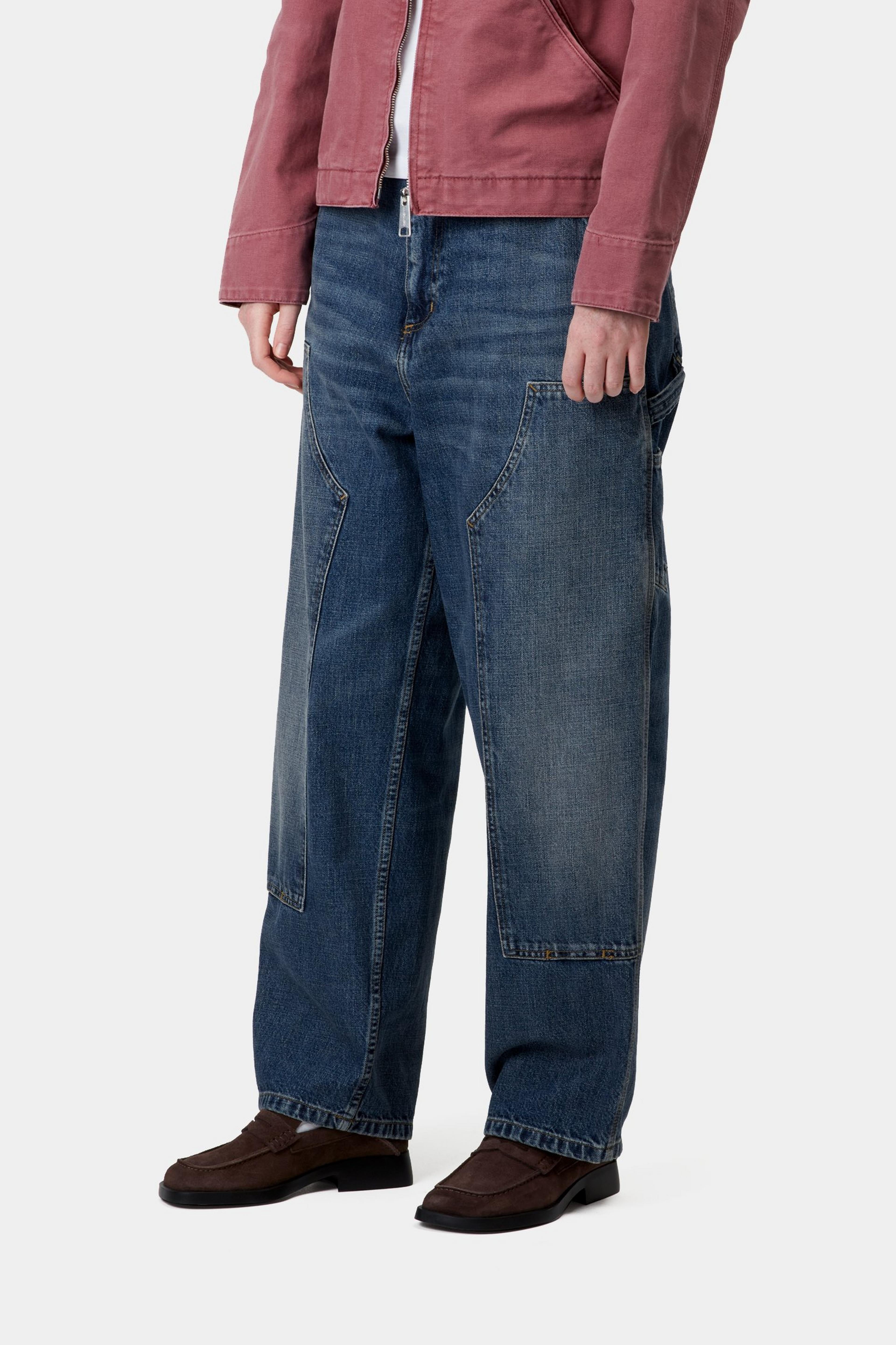 W' Brandon Double Knee Pant - Blue (dark used wash) 3