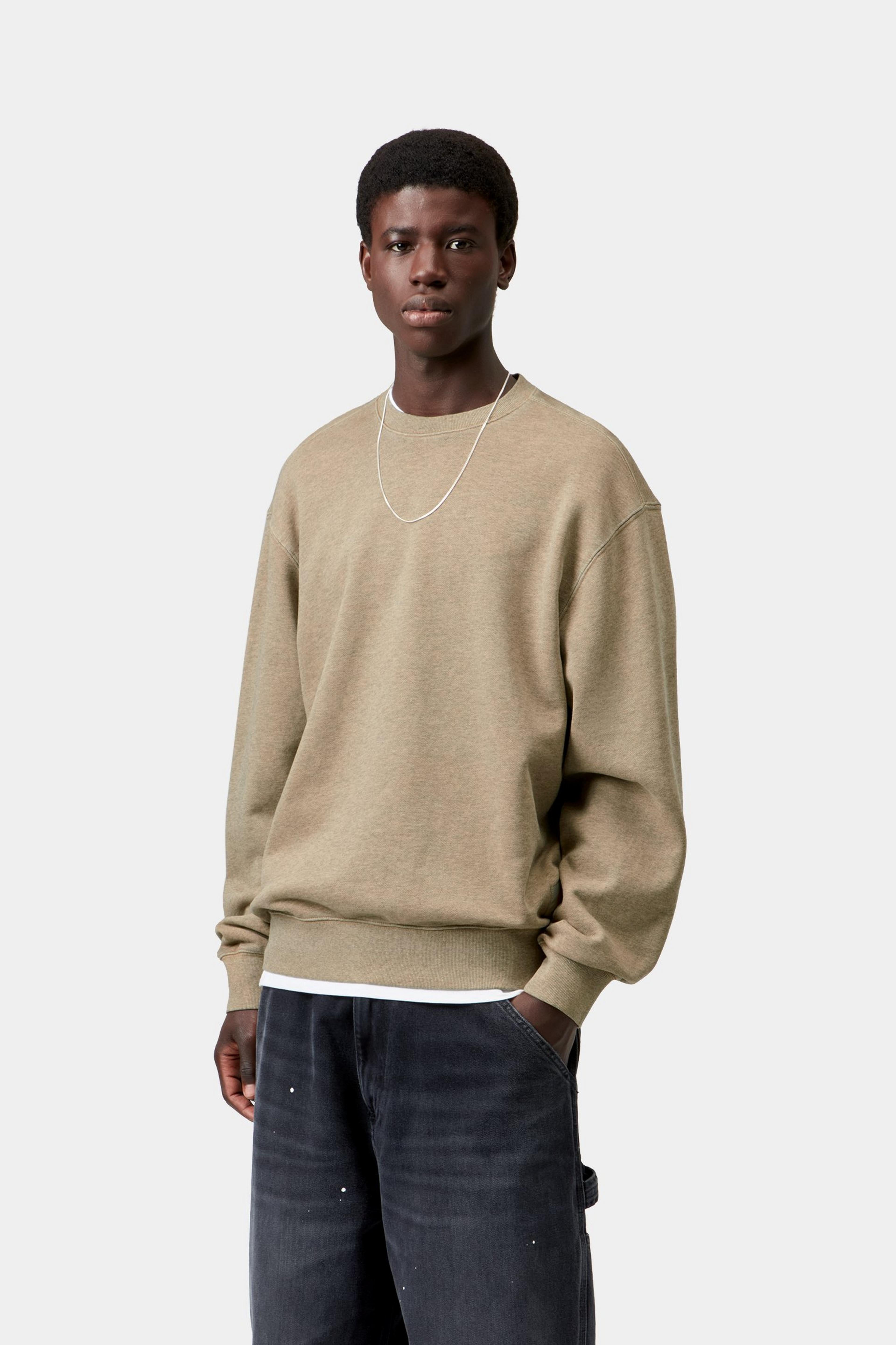 Caspian Sweat - Dusty H Brown Heather (garment dyed)