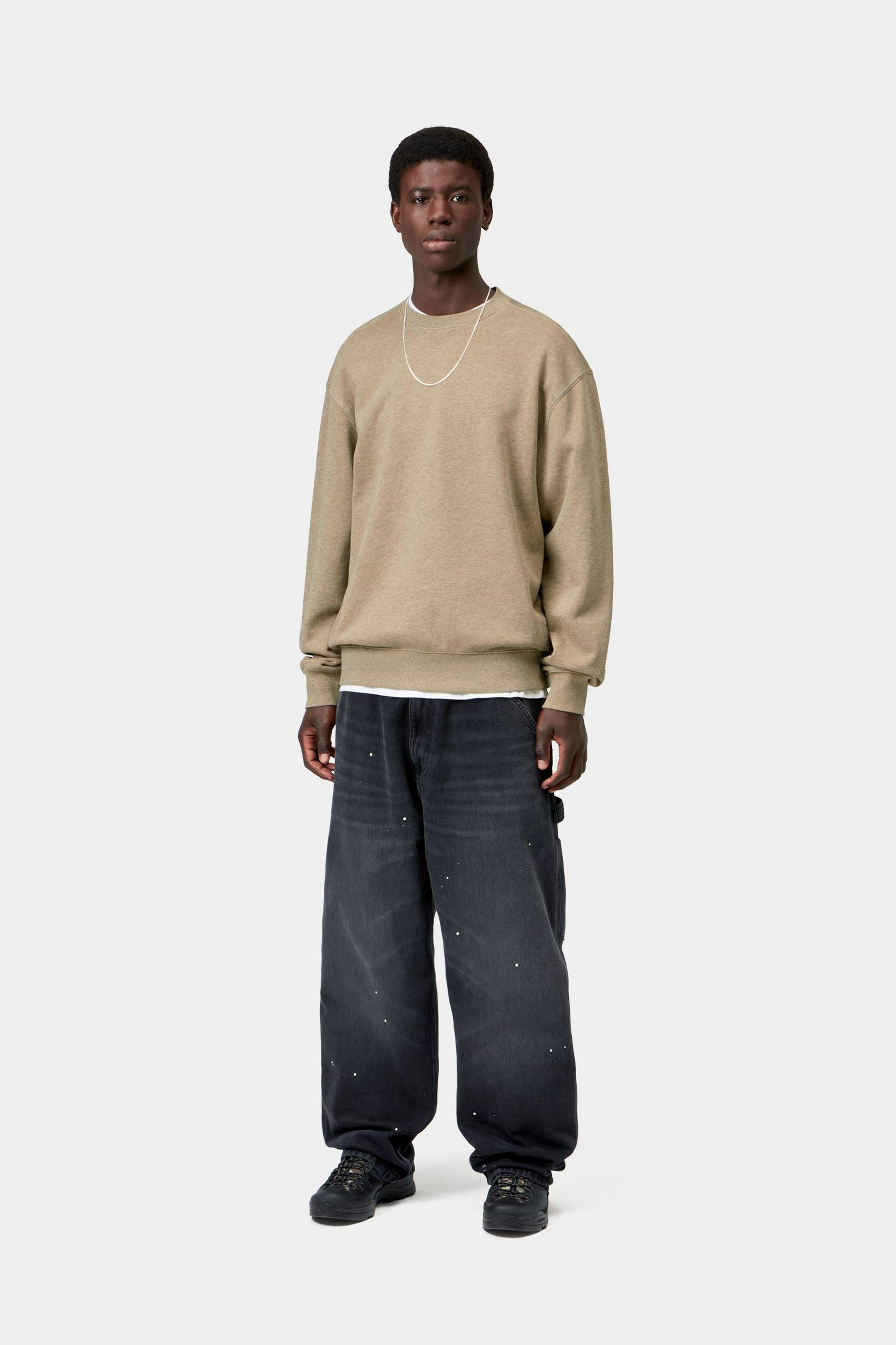 Caspian Sweat - Dusty H Brown Heather (garment dyed)
