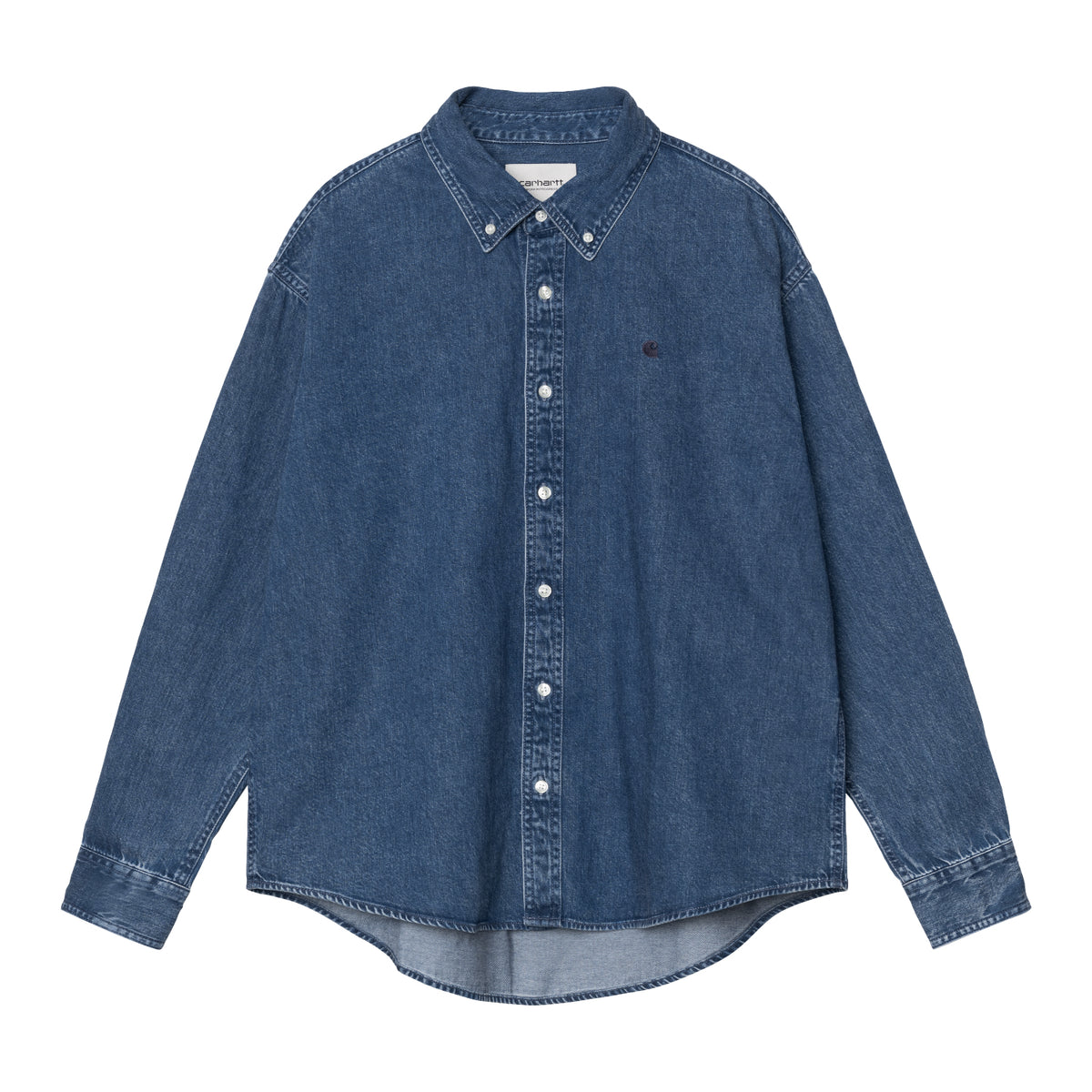 L/S Lucas Shirt - Blue, stone washed