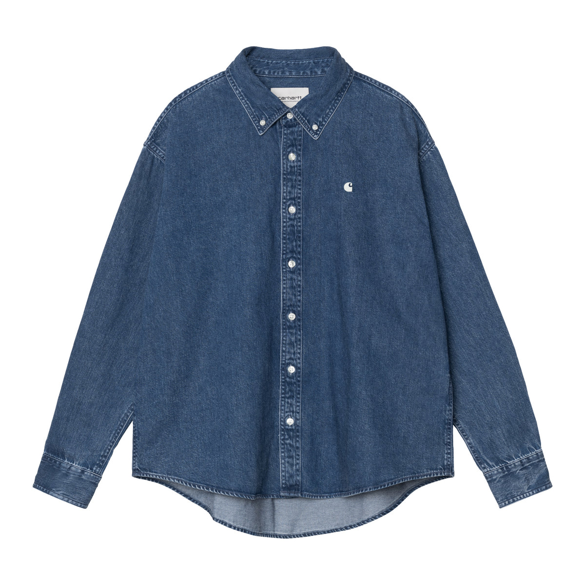 L/S Lucas Shirt - Blue, stone washed