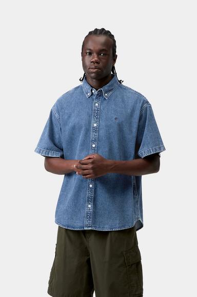 S/S Lucas Shirt - Blue (stone washed) 3