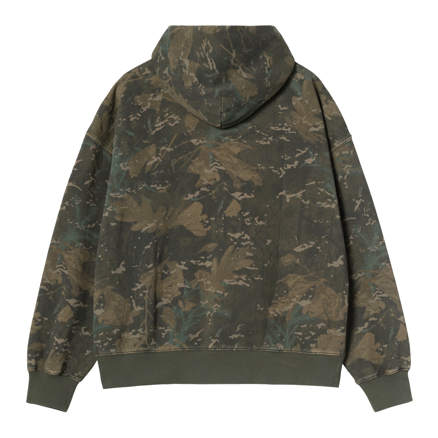 HOODED BENTON SWEAT - Camo Combi Green