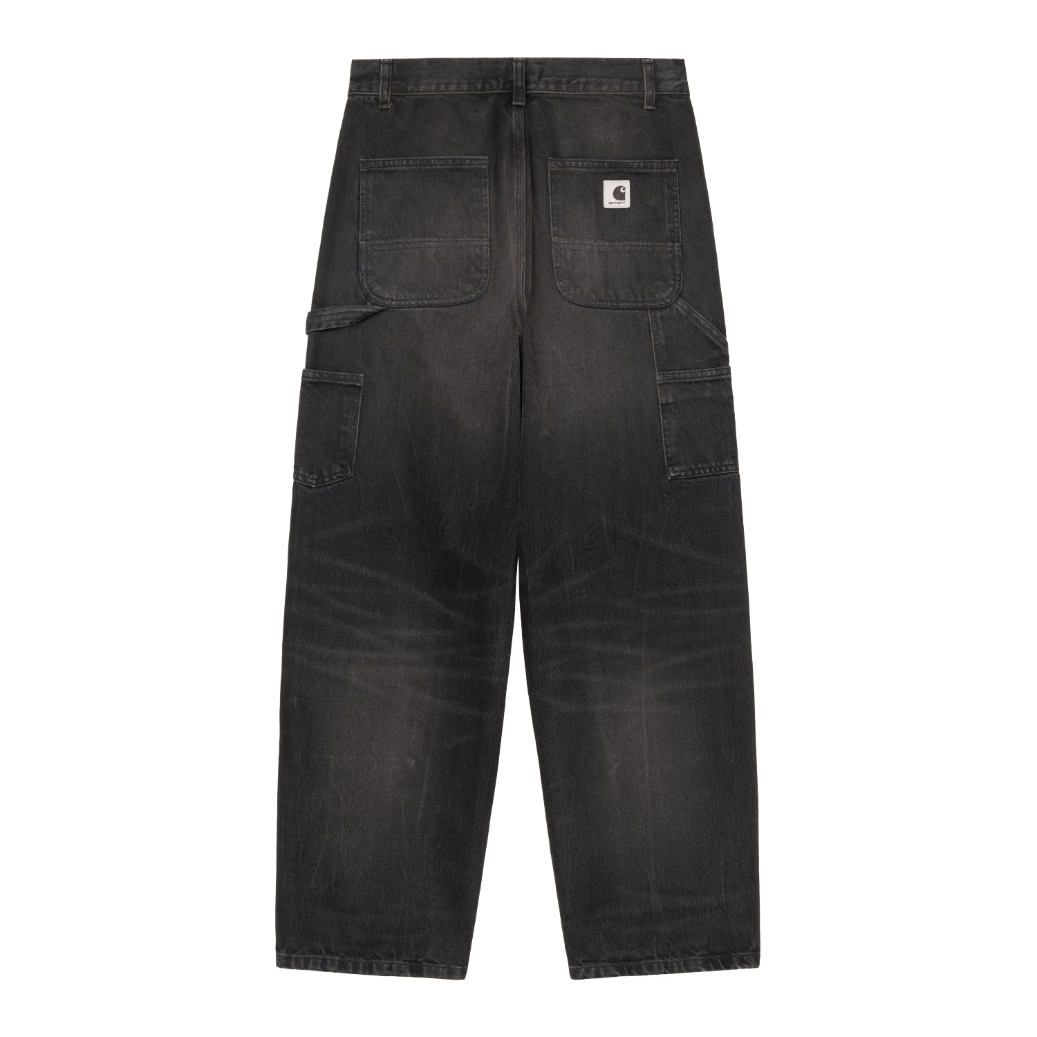 W' Brandon Double Knee Pant - Black, tobacco used wash