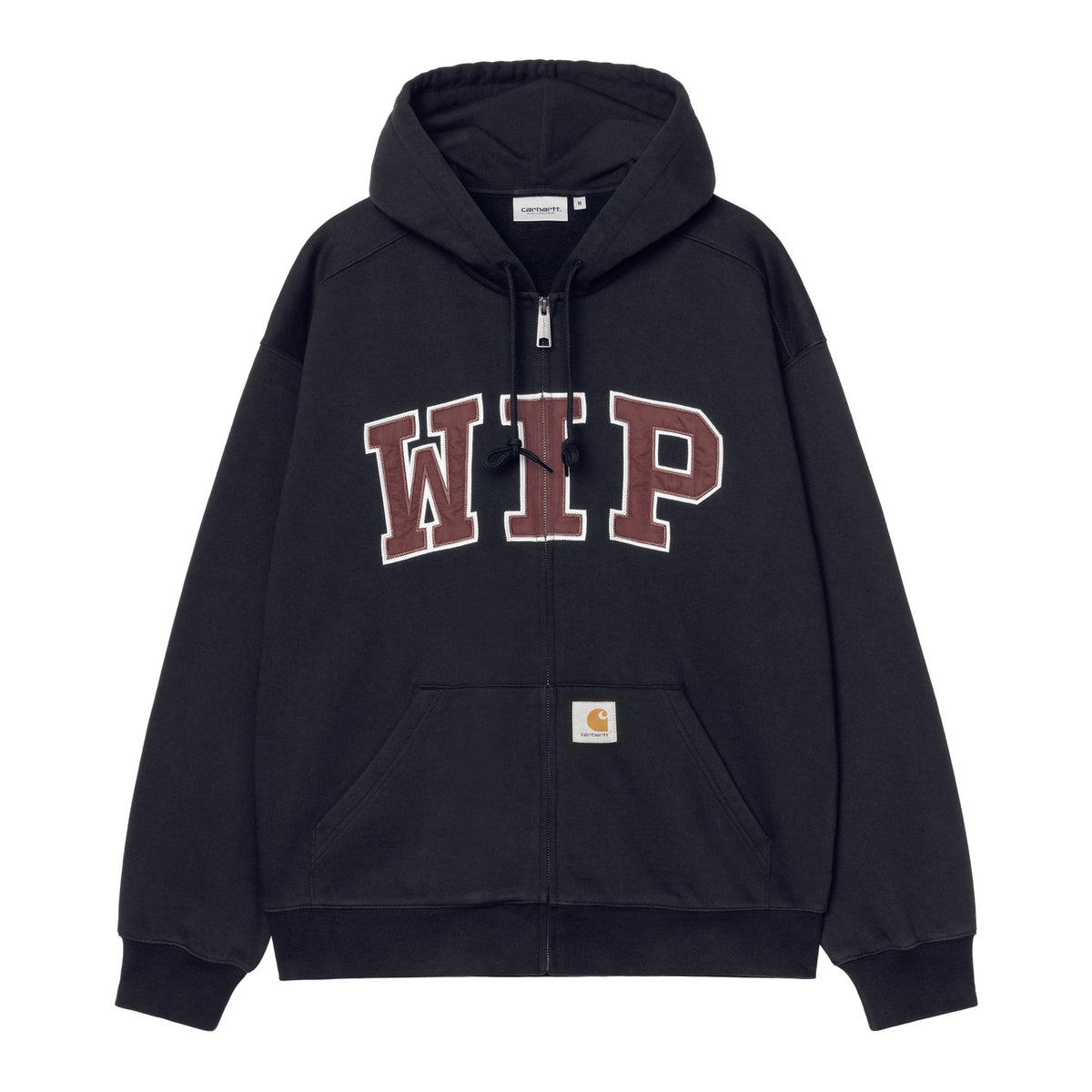 Hooded WIP Sweat Jacket - Dark Navy stone washed