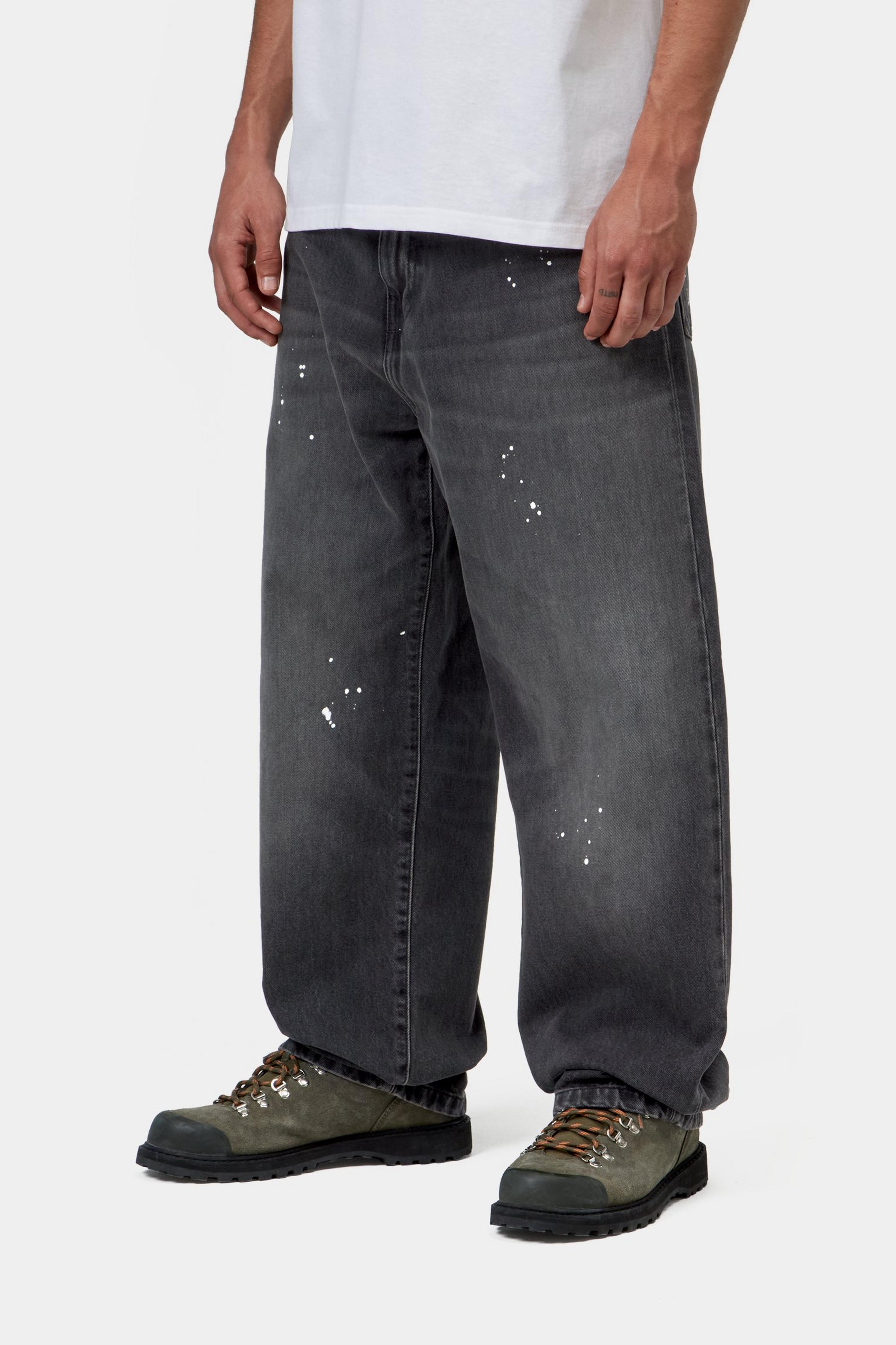 Landon Pant - Black, Destroy wash, splatter
