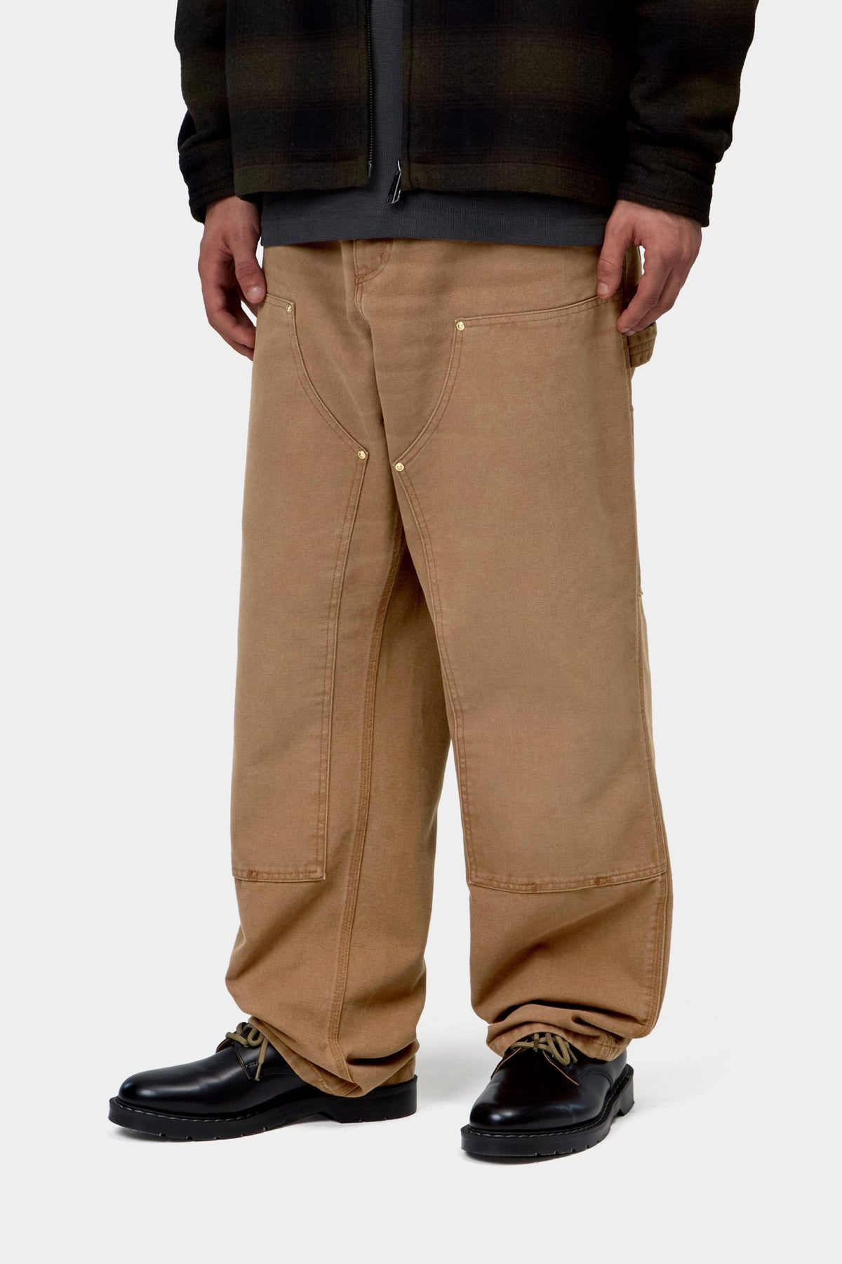 Double Knee Pant - WIP H Brown stone canvas