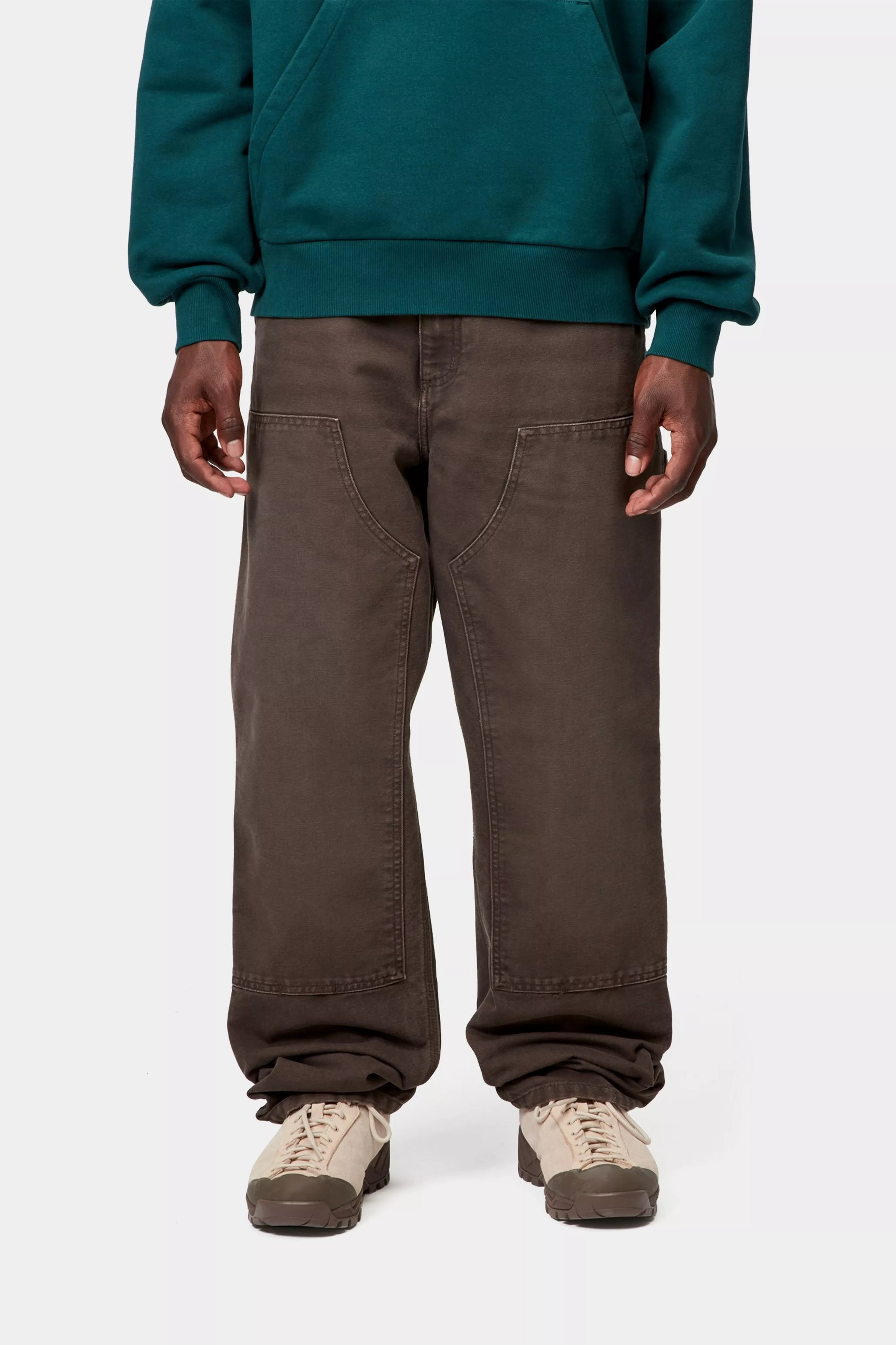 DOUBLE KNEE PANT  - Tobacco (stone canvas)