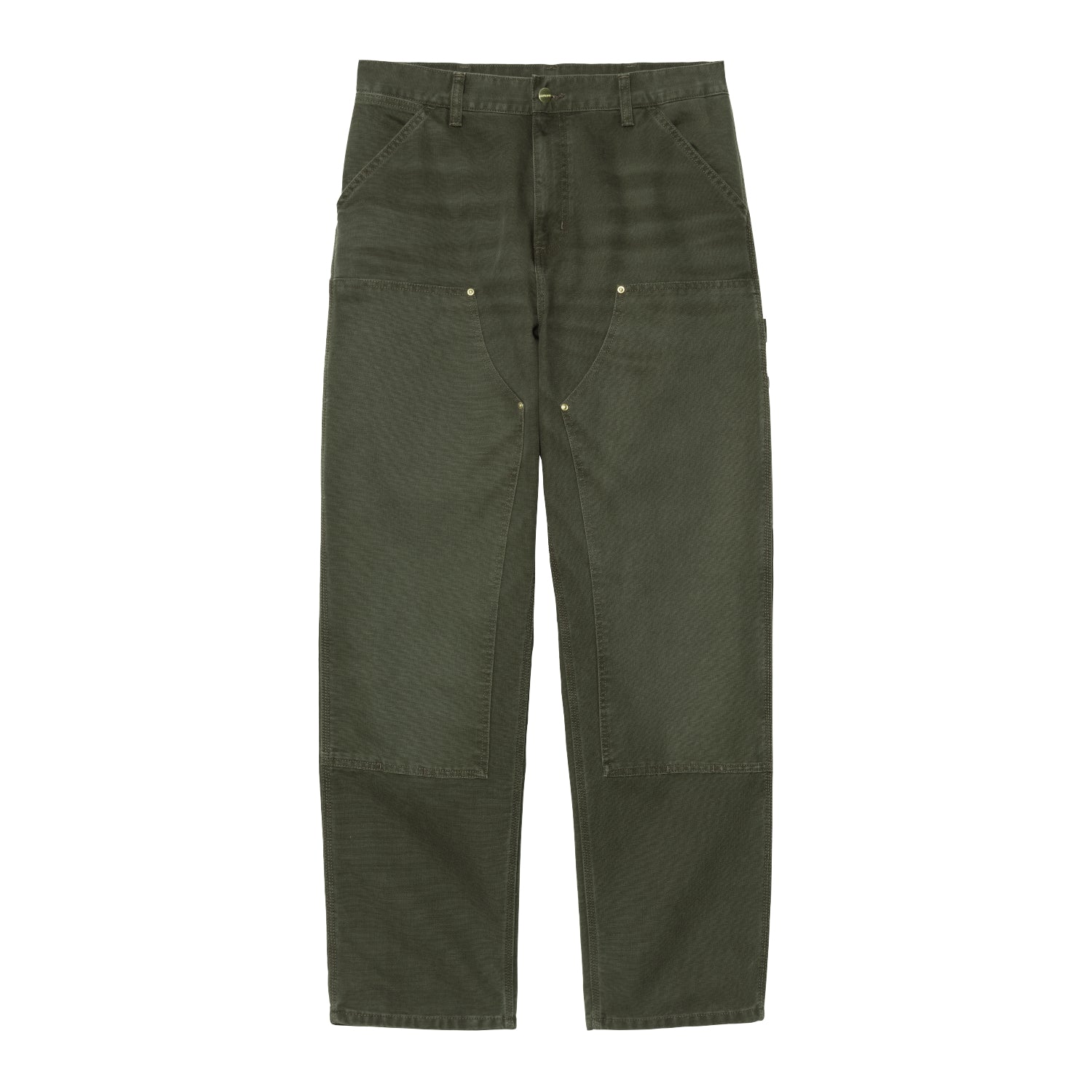 DOUBLE KNEE PANT  - Olive (stone canvas)