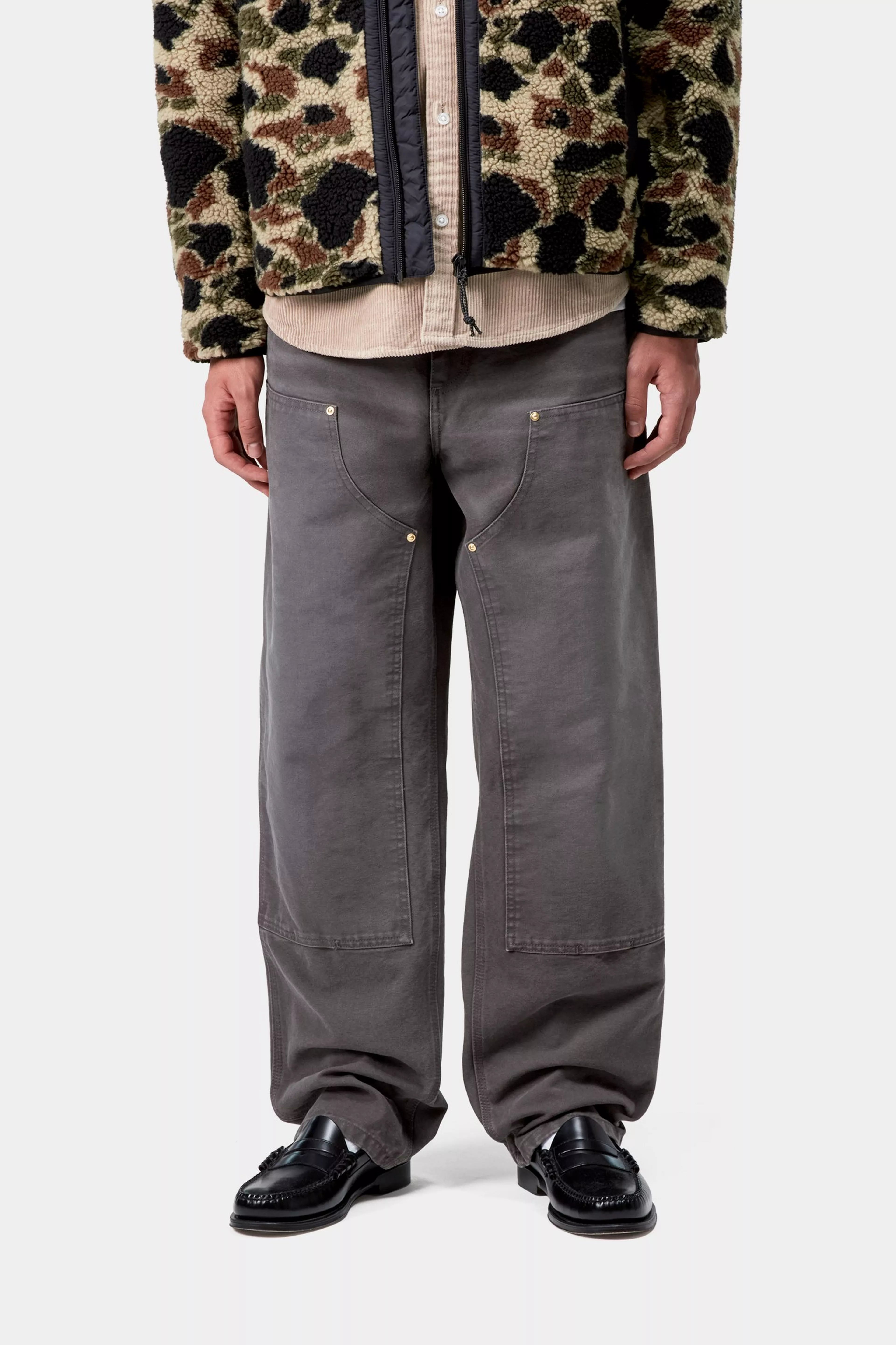 DOUBLE KNEE PANT  - Graphite (stone canvas)