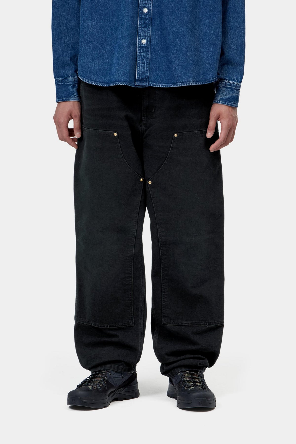 Double Knee Pant - Black stone canvas