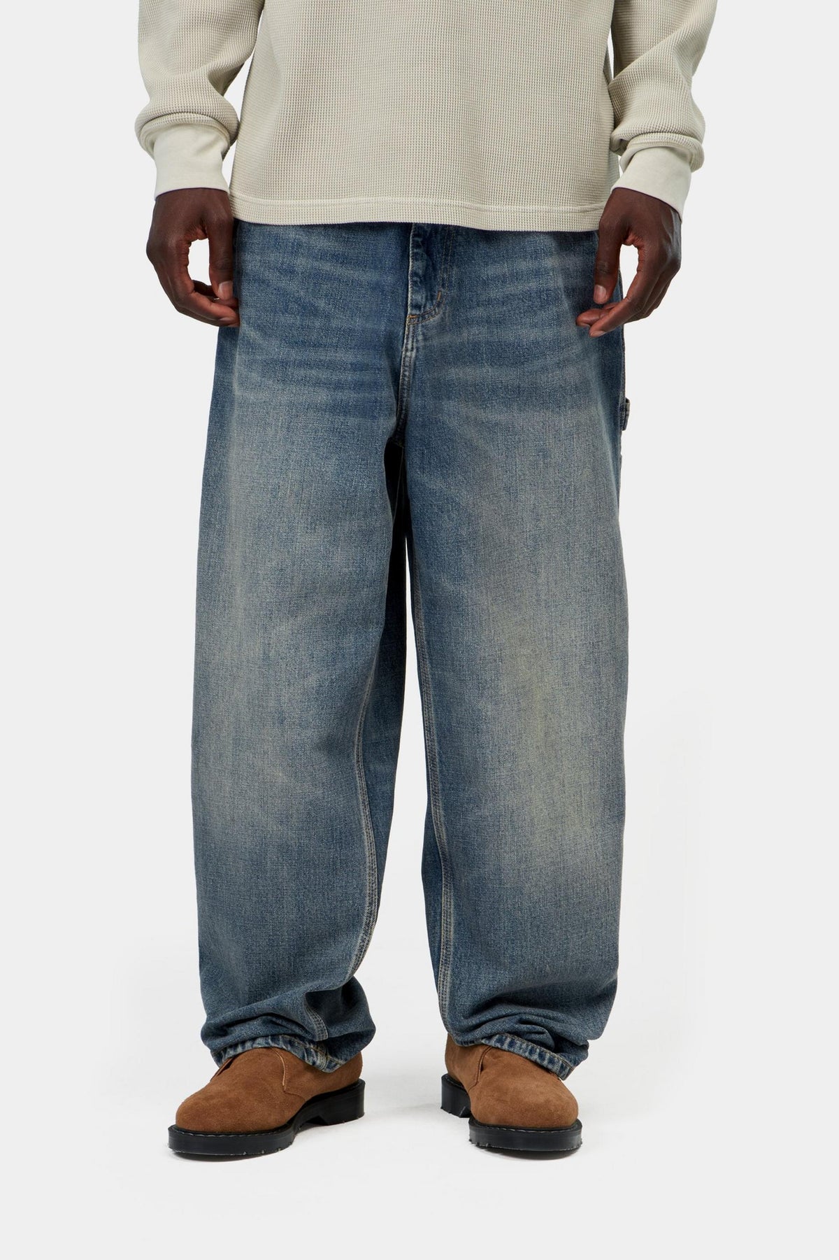 OG Single Knee Pant - Blue worn used wash
